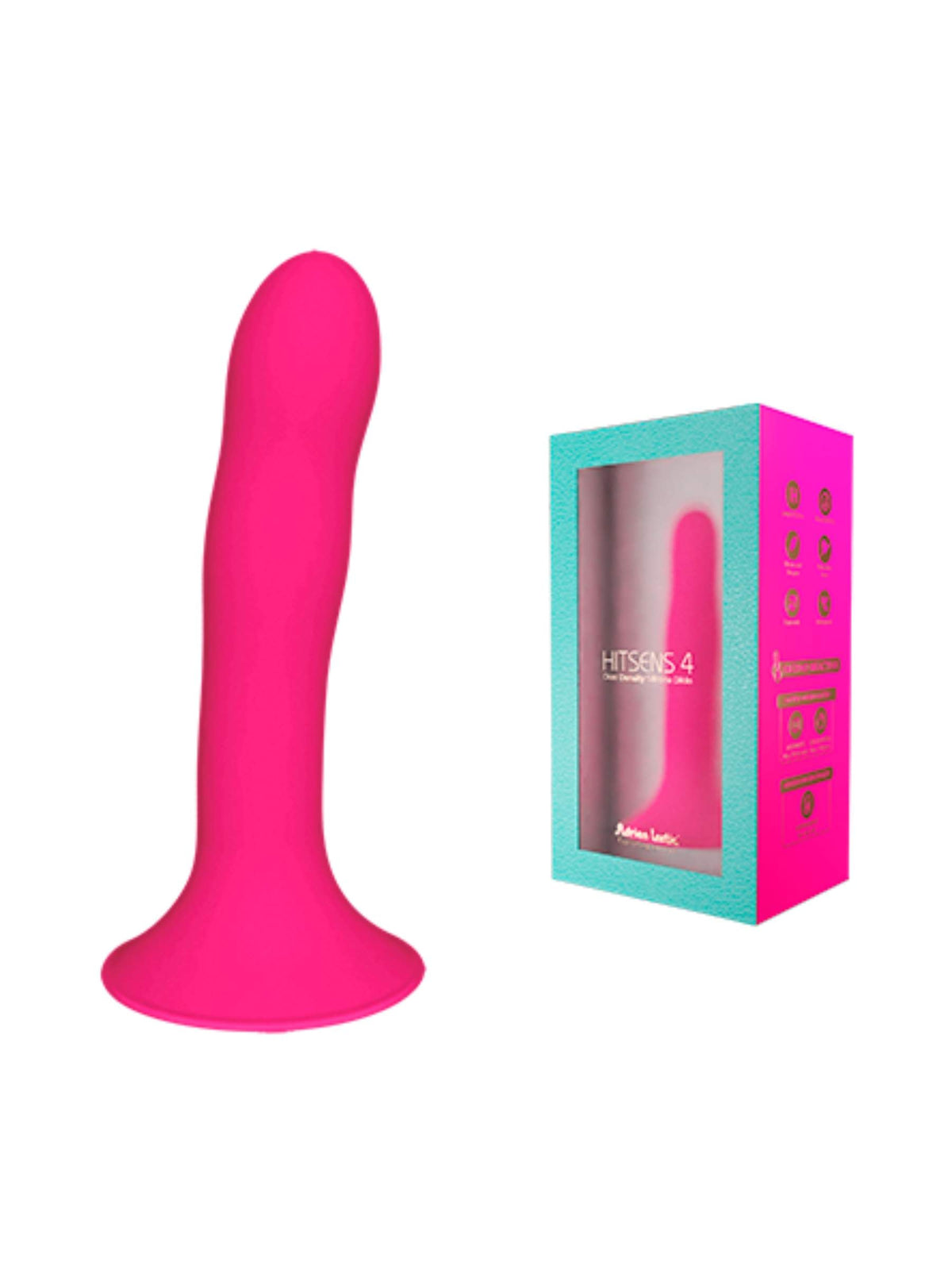 Adrien Lastic Hitsens 4 Dual Density Silicone Dildo - 7 Inch - Pink