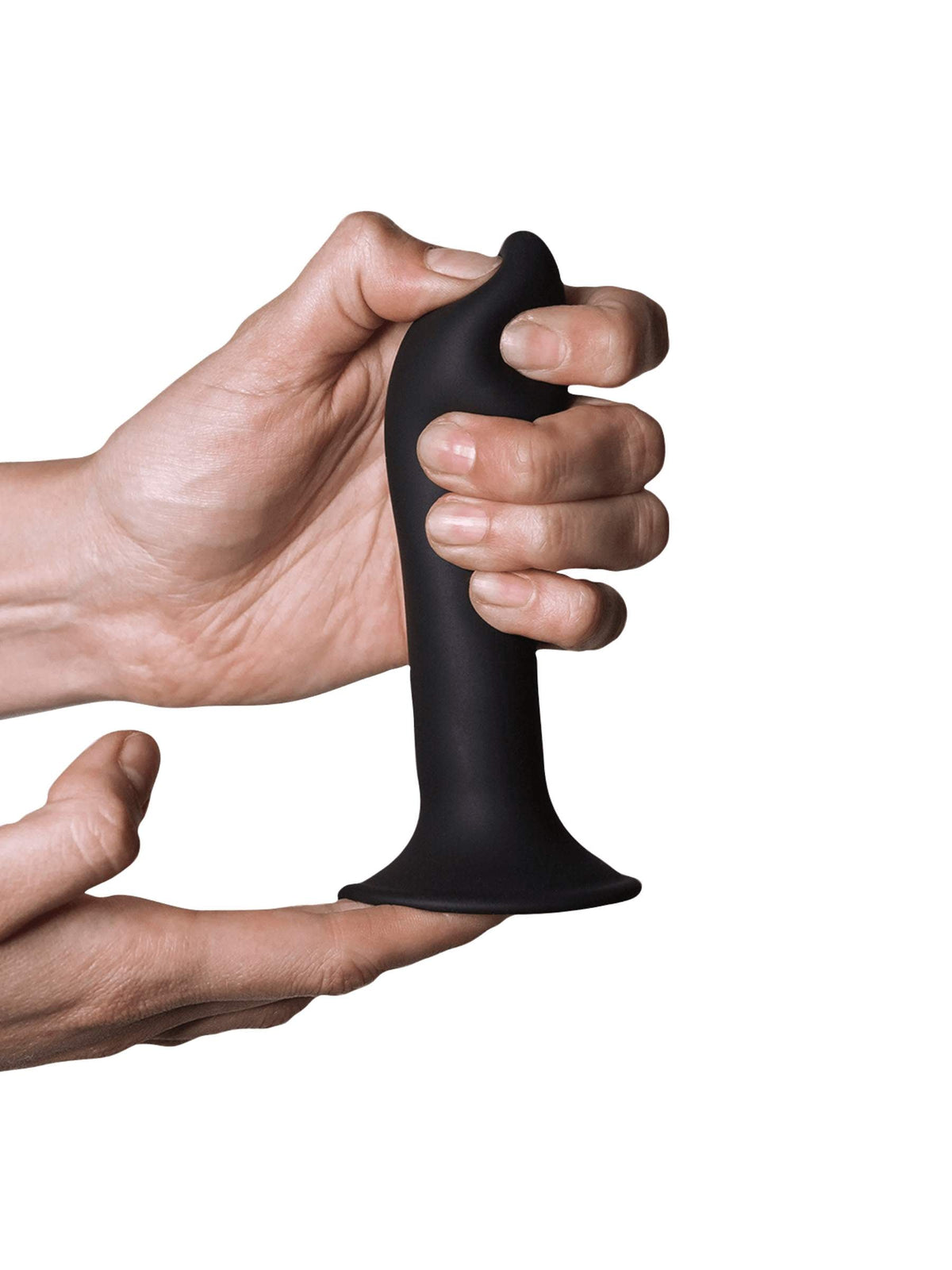 Adrien Lastic Hitsens 5 Dual Density Silicone Dildo - 5 Inch - Black