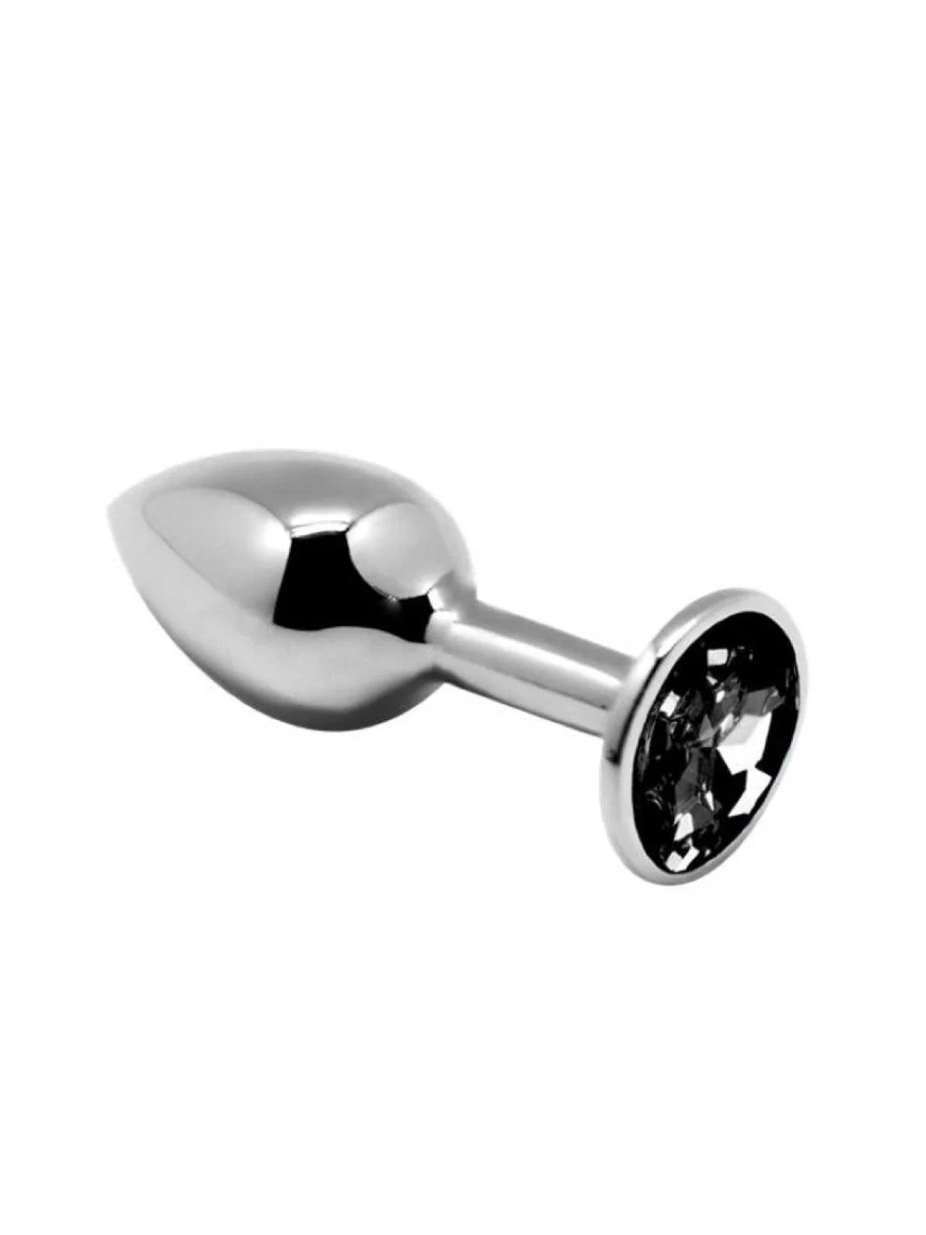 Adrien Lastic Metal Anal Plug - Medium - Black Gemstone