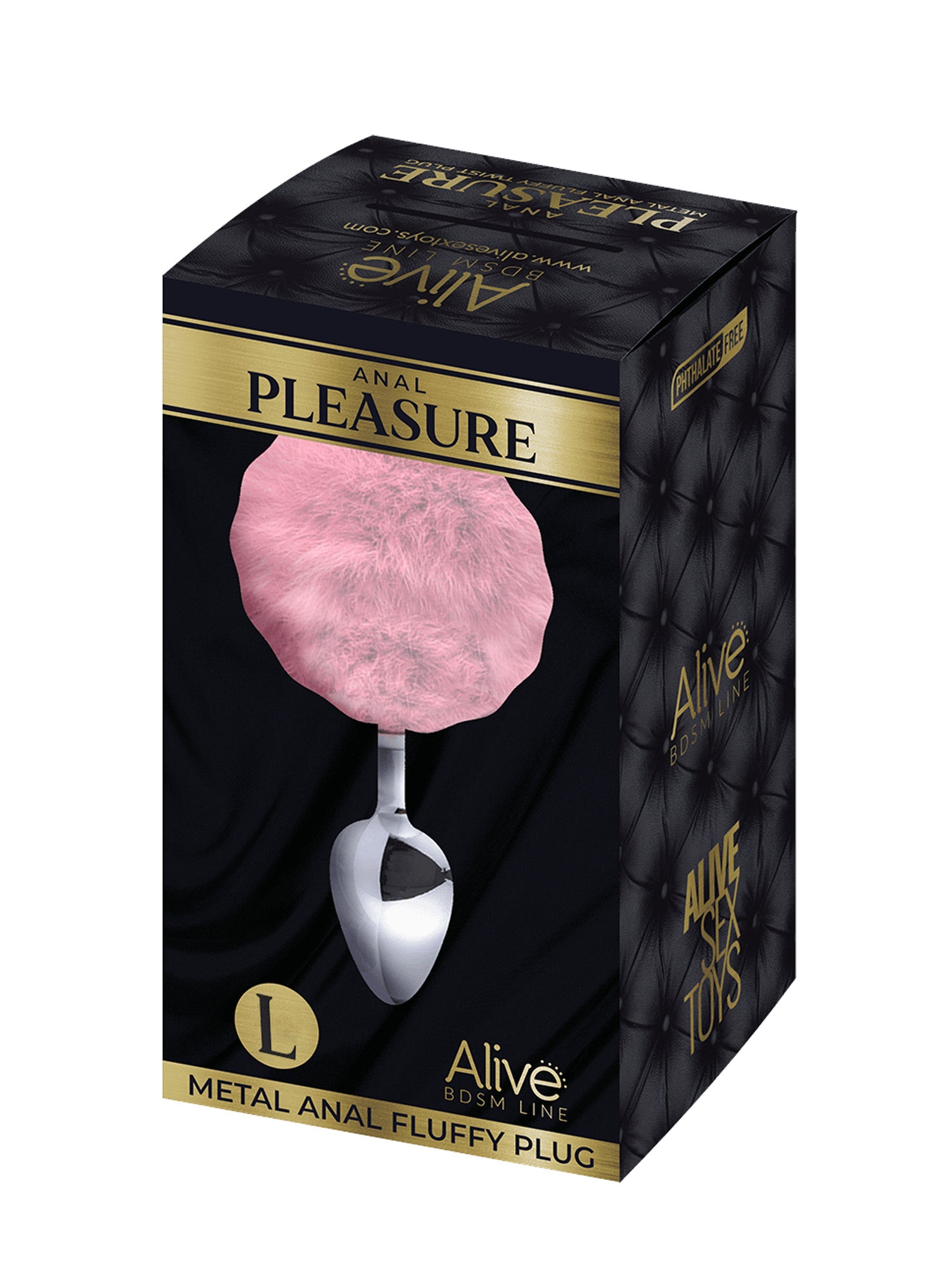 Adrien Lastic Alive Metal Anal Fluffy Plug - Large - Pink