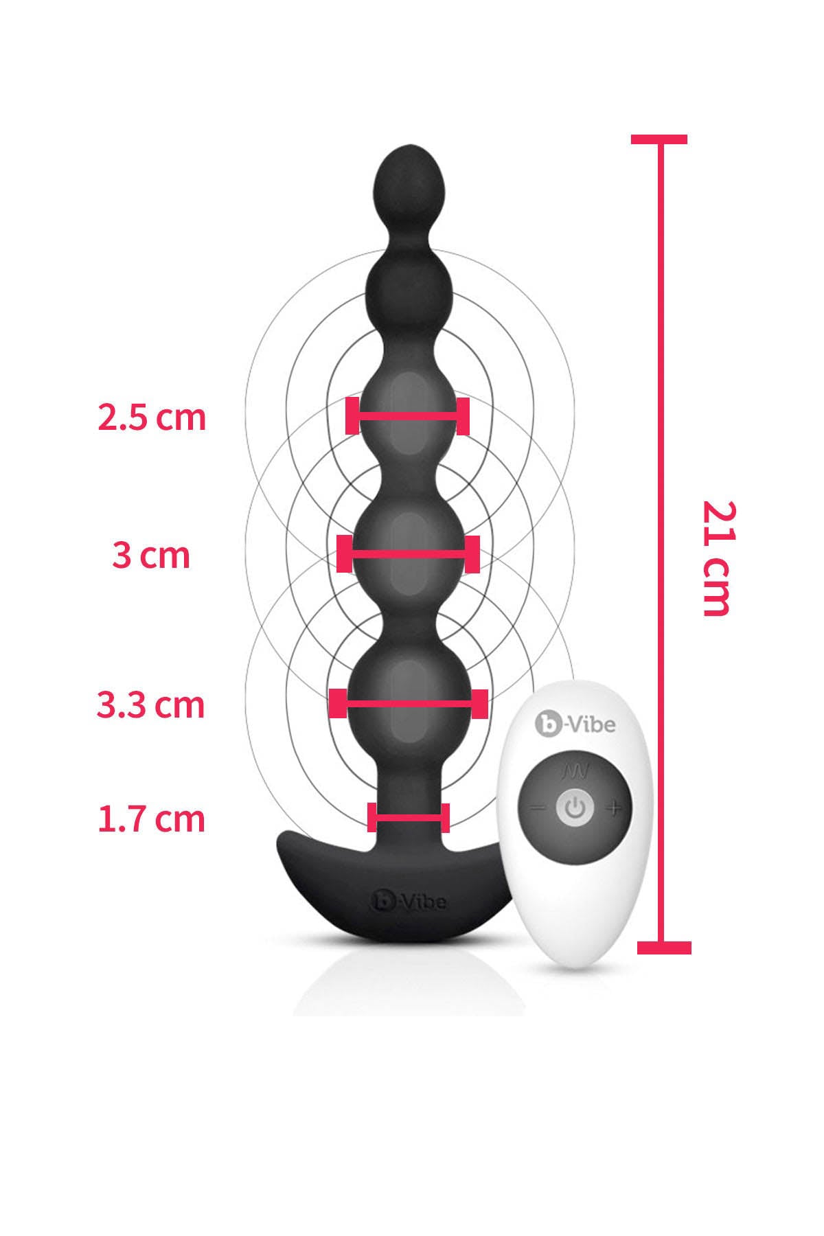 B-Vibe Cinco Xl Vibrating Anal Beads