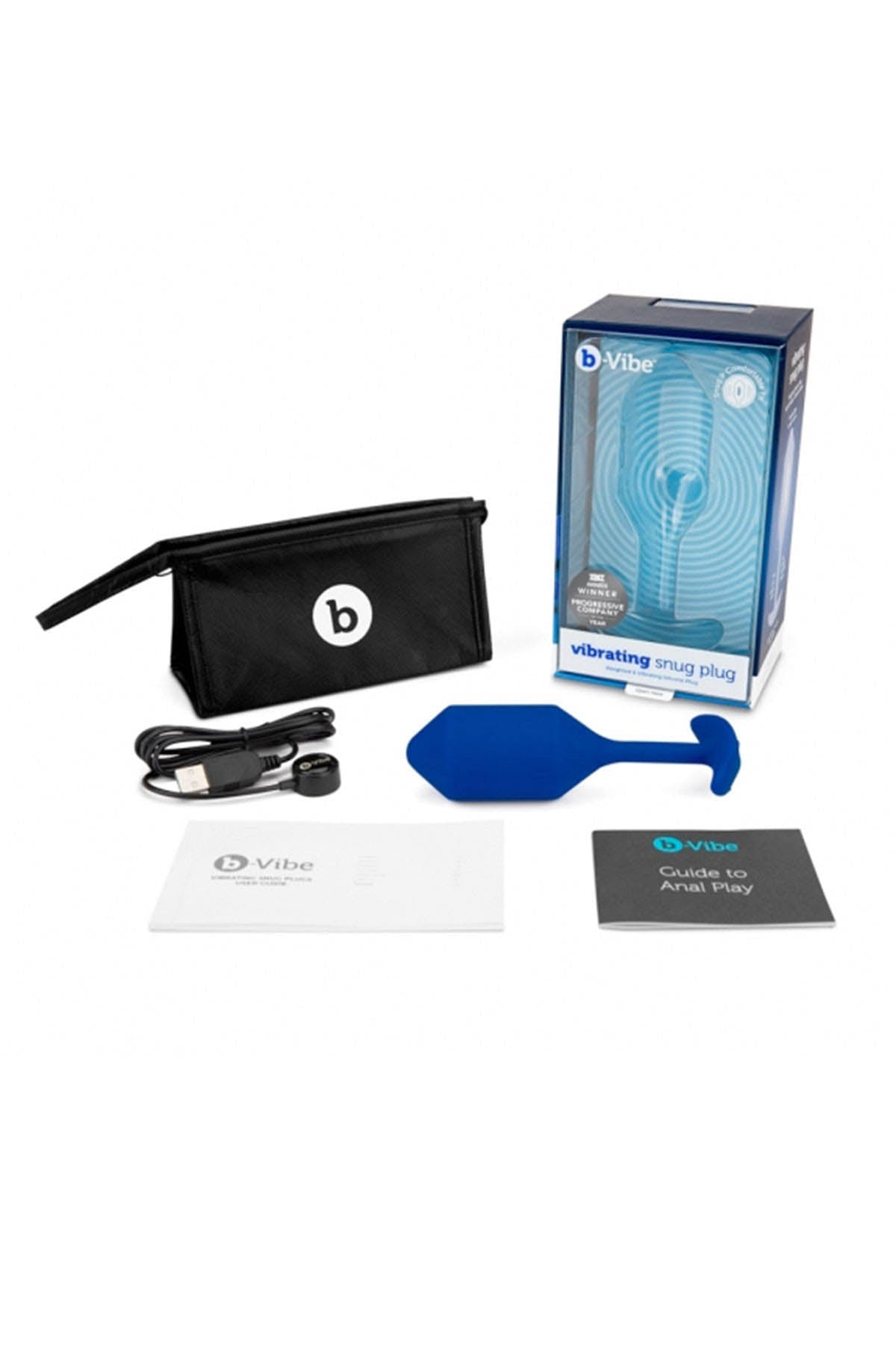 B-Vibe Vibrating Snug Plug Xl - Navy