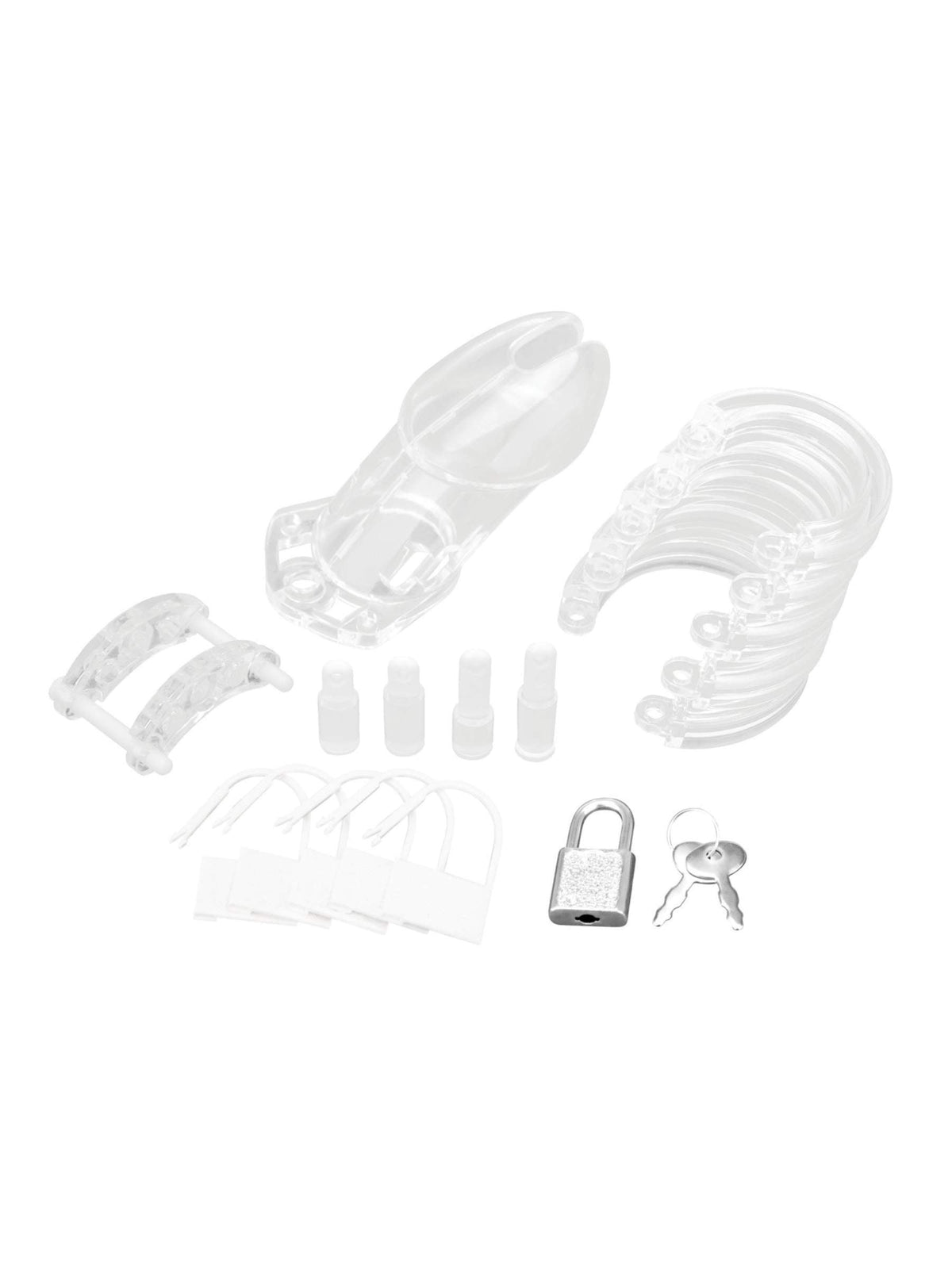 Blue Line Acrylic See Thru Chastity Cage - Clear