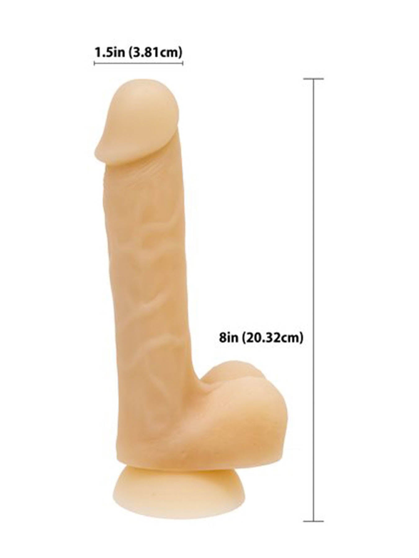 Bms Bendable David Suction Dildo - 8 Inch
