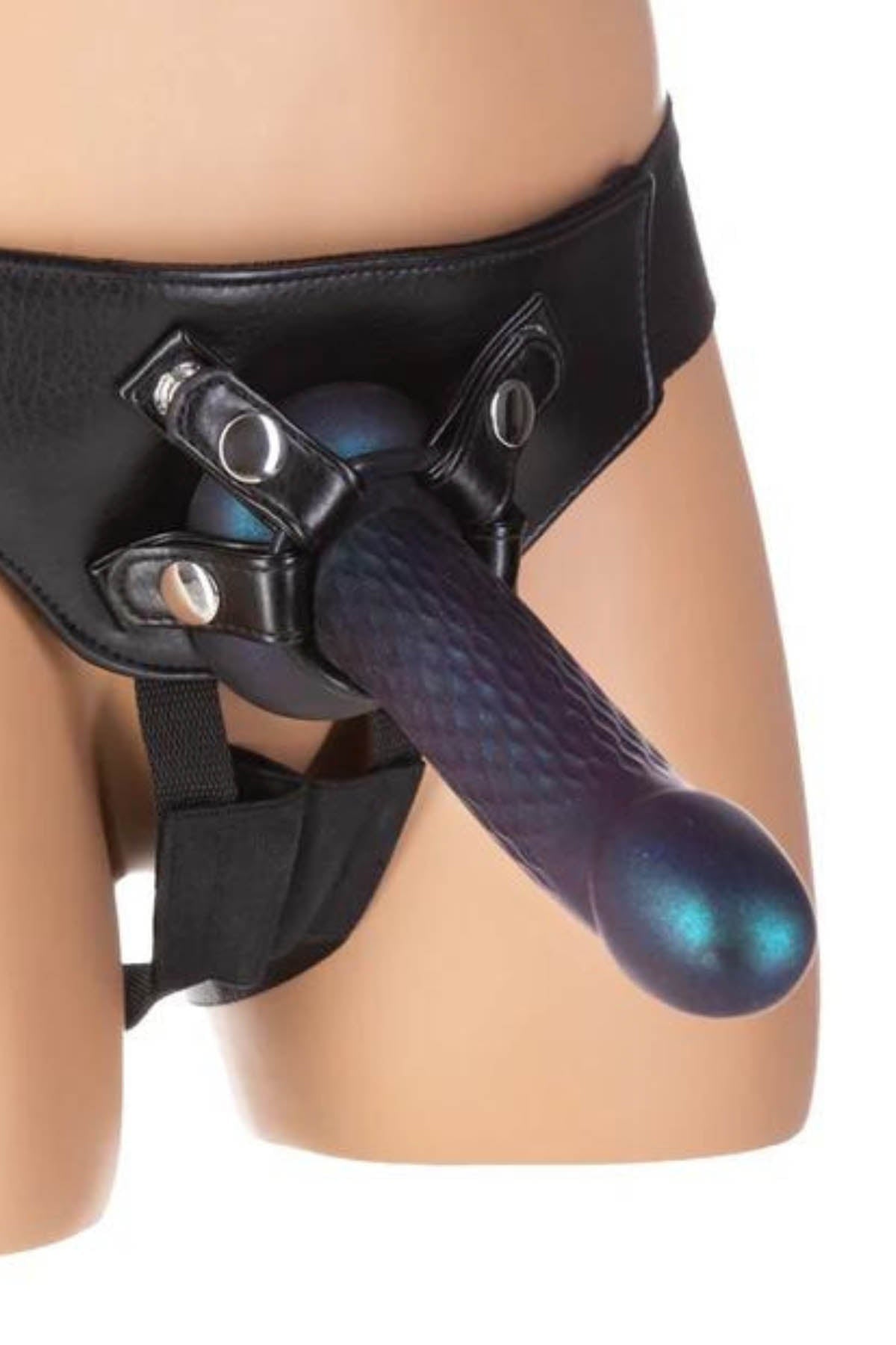 Bms Fantasy Siren Shimmer Suction Dildo - Blue