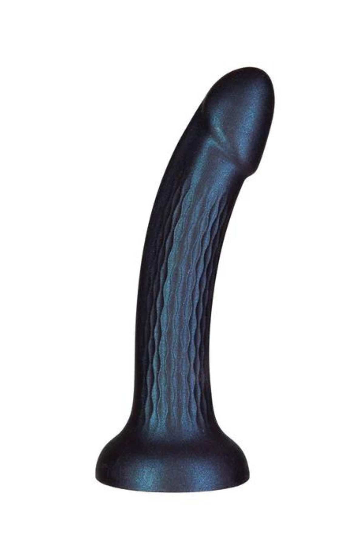 Bms Fantasy Siren Shimmer Suction Dildo - Blue