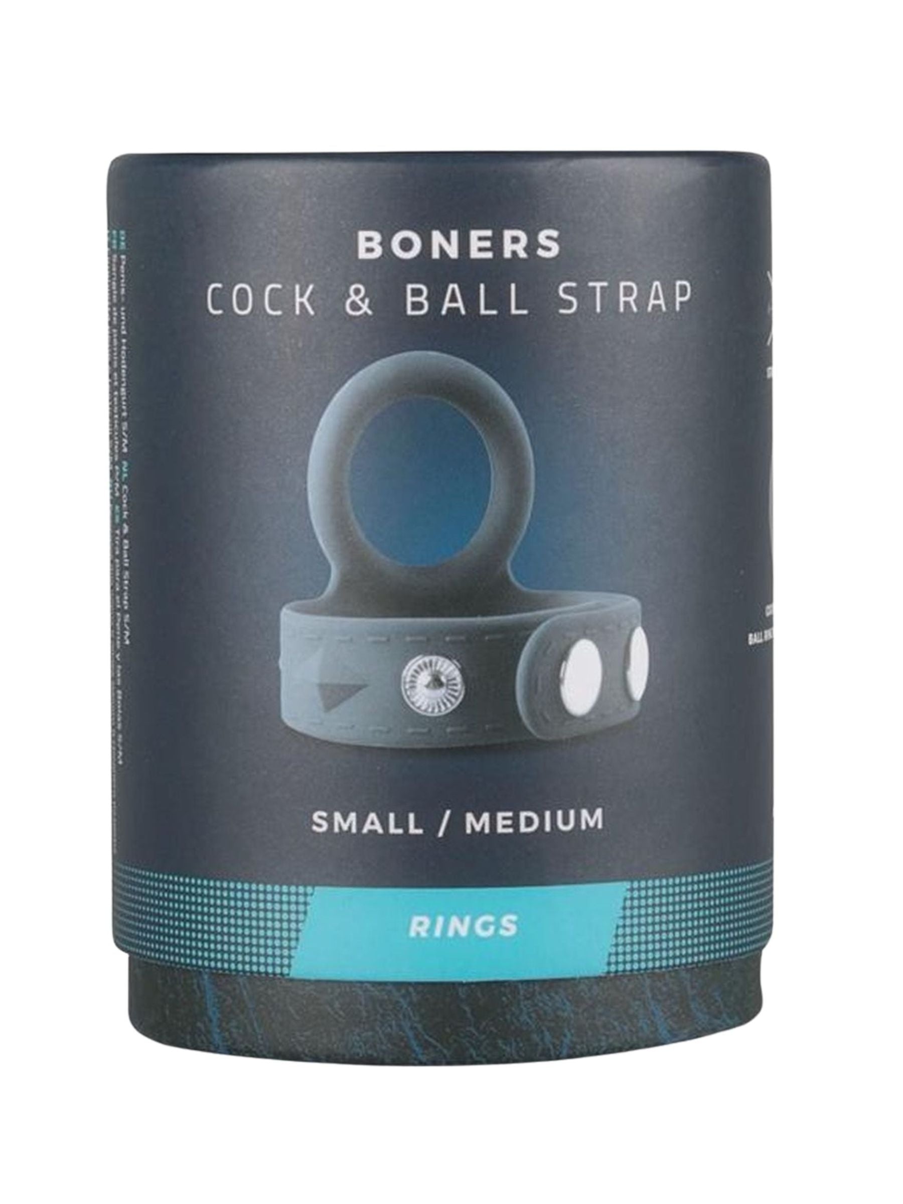 Boners - Cock-Ring & Adjustable Ball Strap - Small - Grey