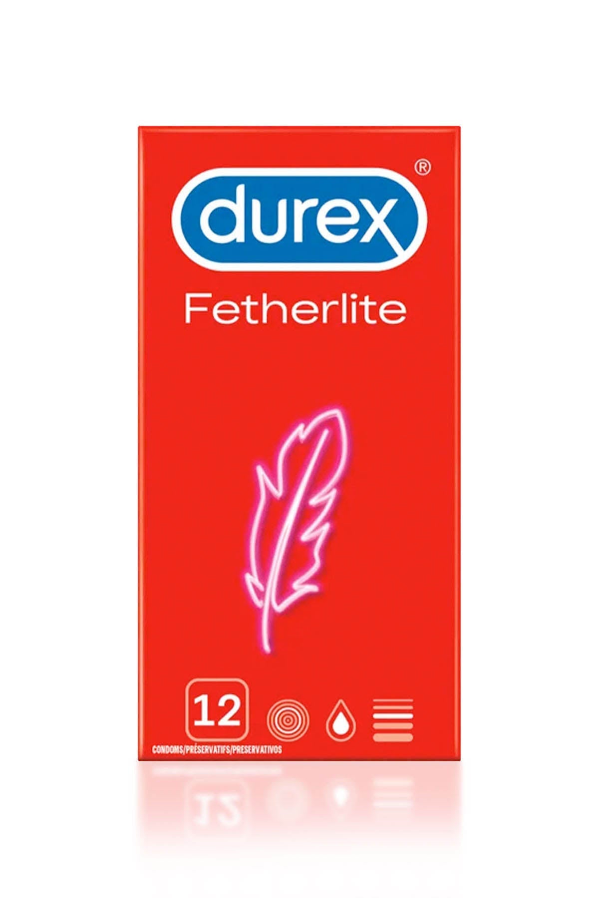 Durex FeatherLite condoms 12 pack ultra thin for extra sensitivity
