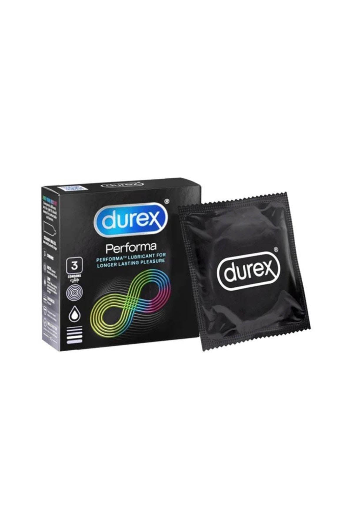 Durex Performa condoms 3 pack delay lubricant for longer lasting sex