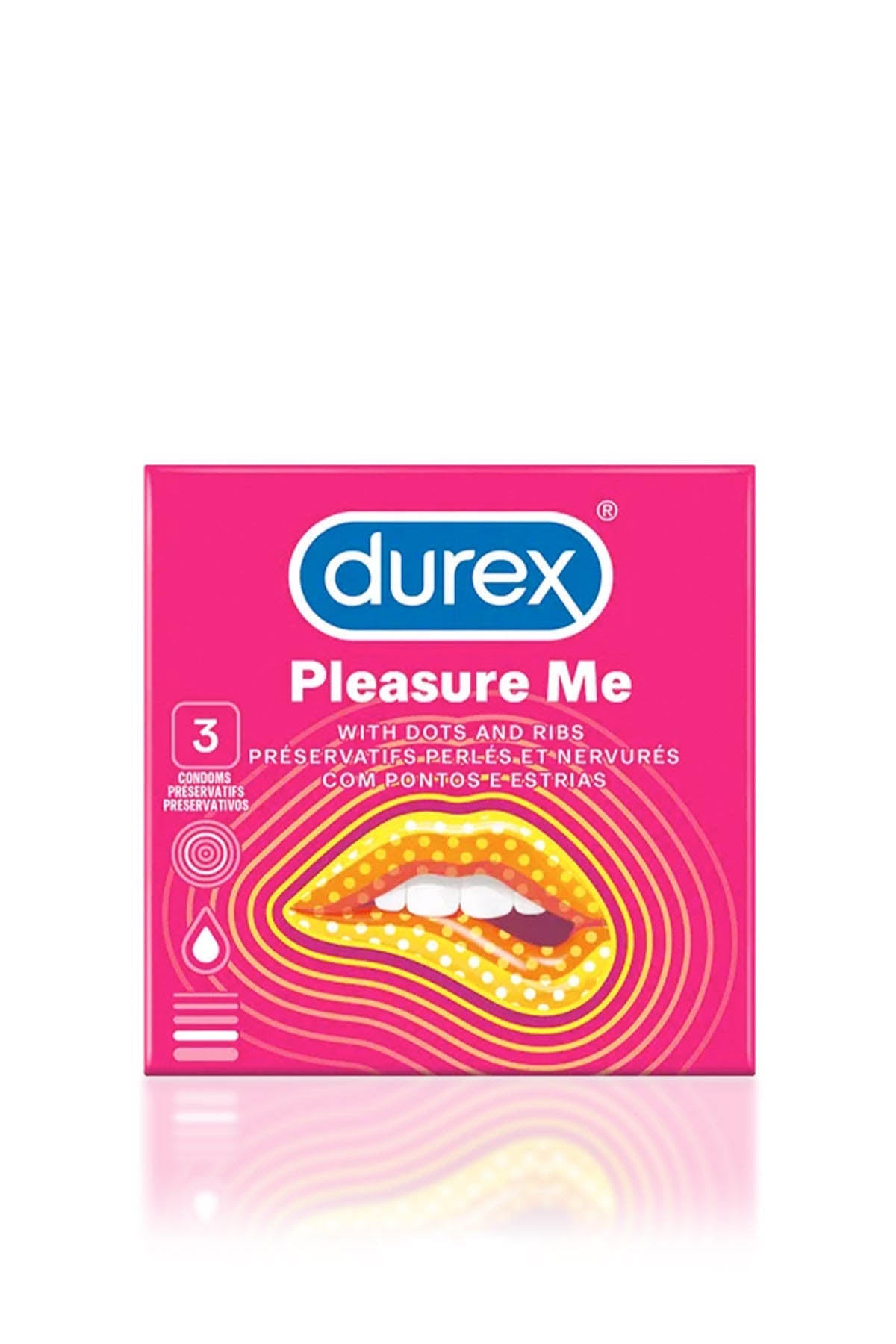 Durex Pleasure Me condoms 3 pack ribbed and dotted for extra stimulation