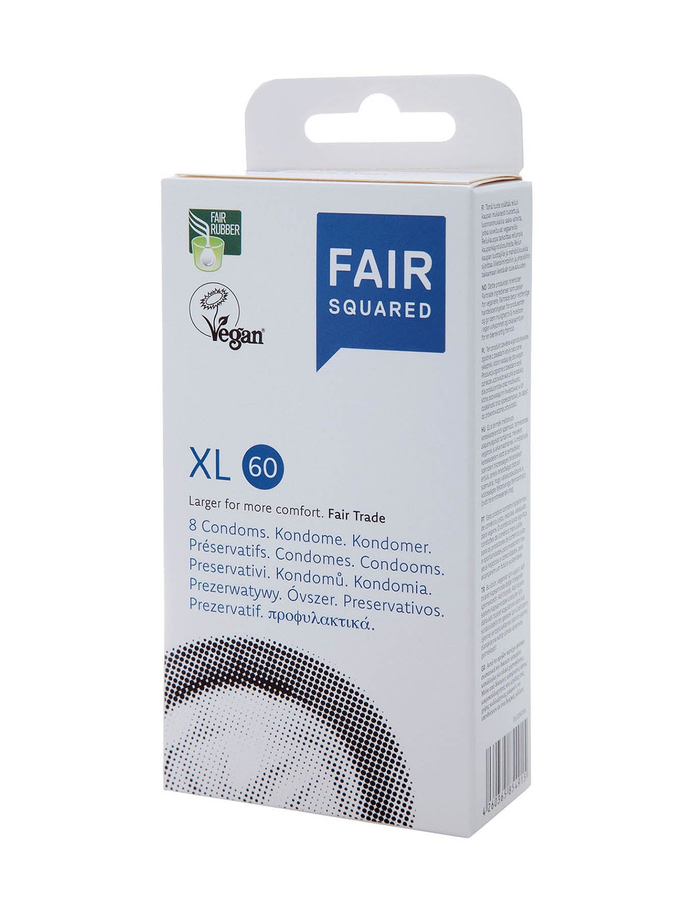 Fair Squared XL 60mm vegan condoms for larger fit