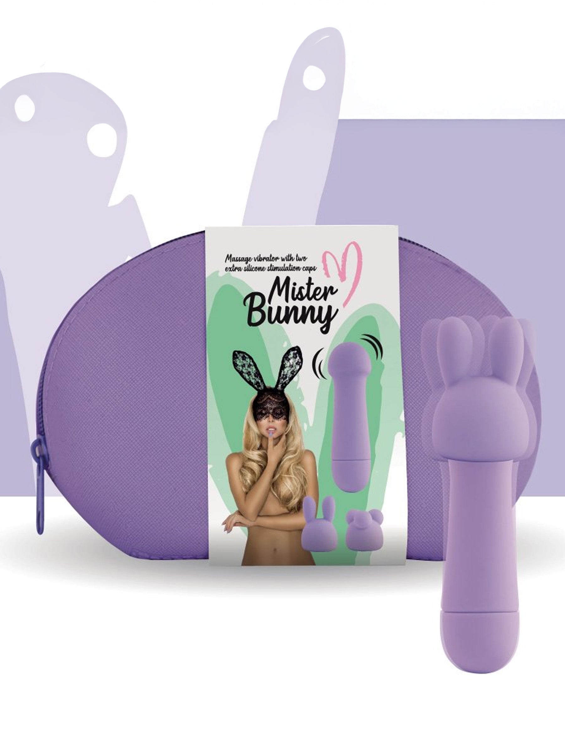 feelztoys mister bunny vibrator purple with case