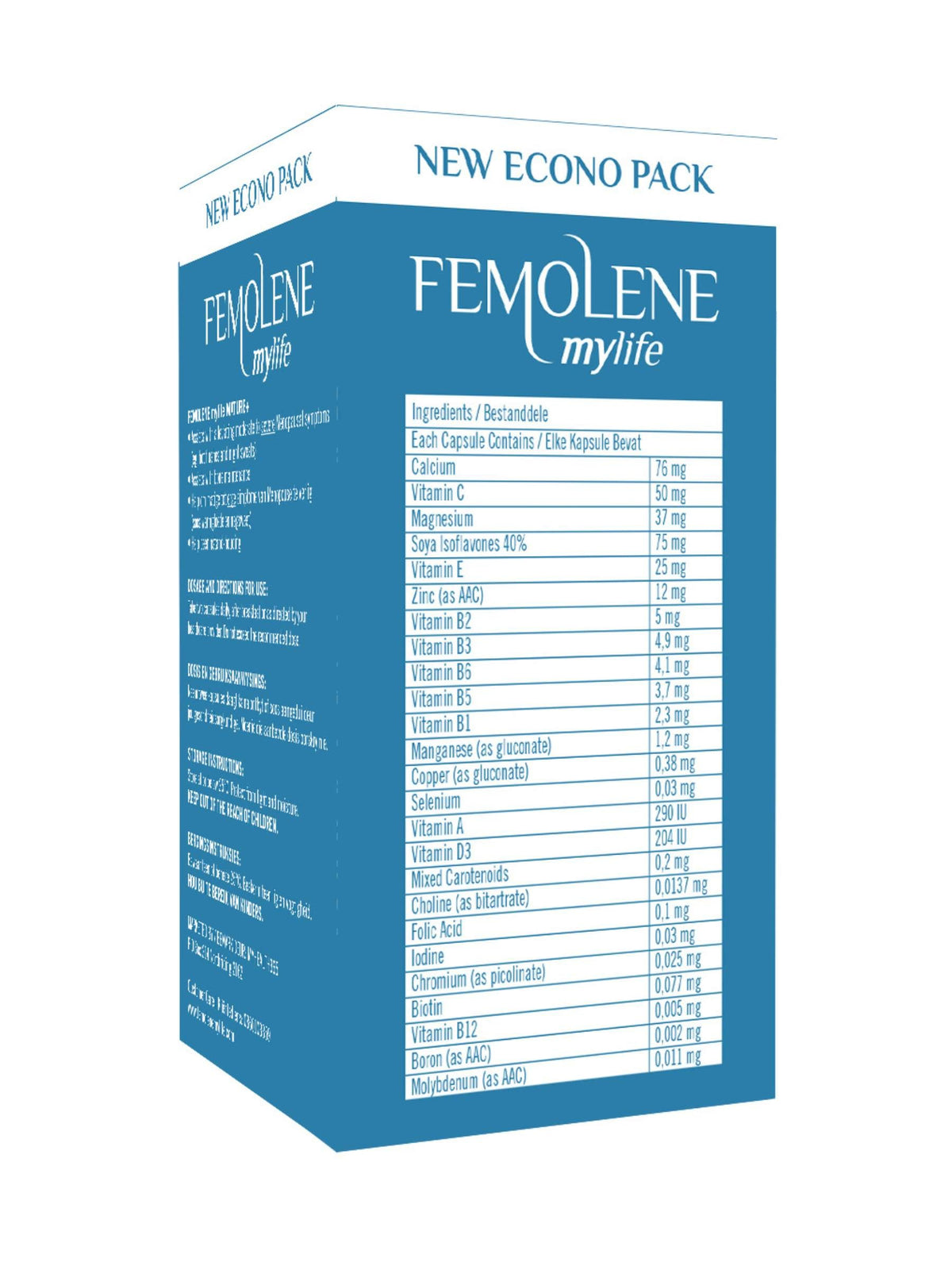 Femolene MyLife Mature Plus - Higher-Strength Isoflavone Menopause Support - 56 Capsules