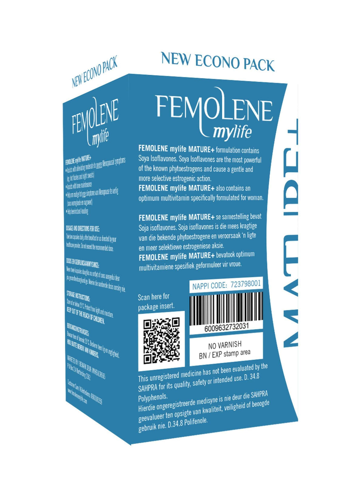 Femolene MyLife Mature Plus - Higher-Strength Isoflavone Menopause Support - 56 Capsules