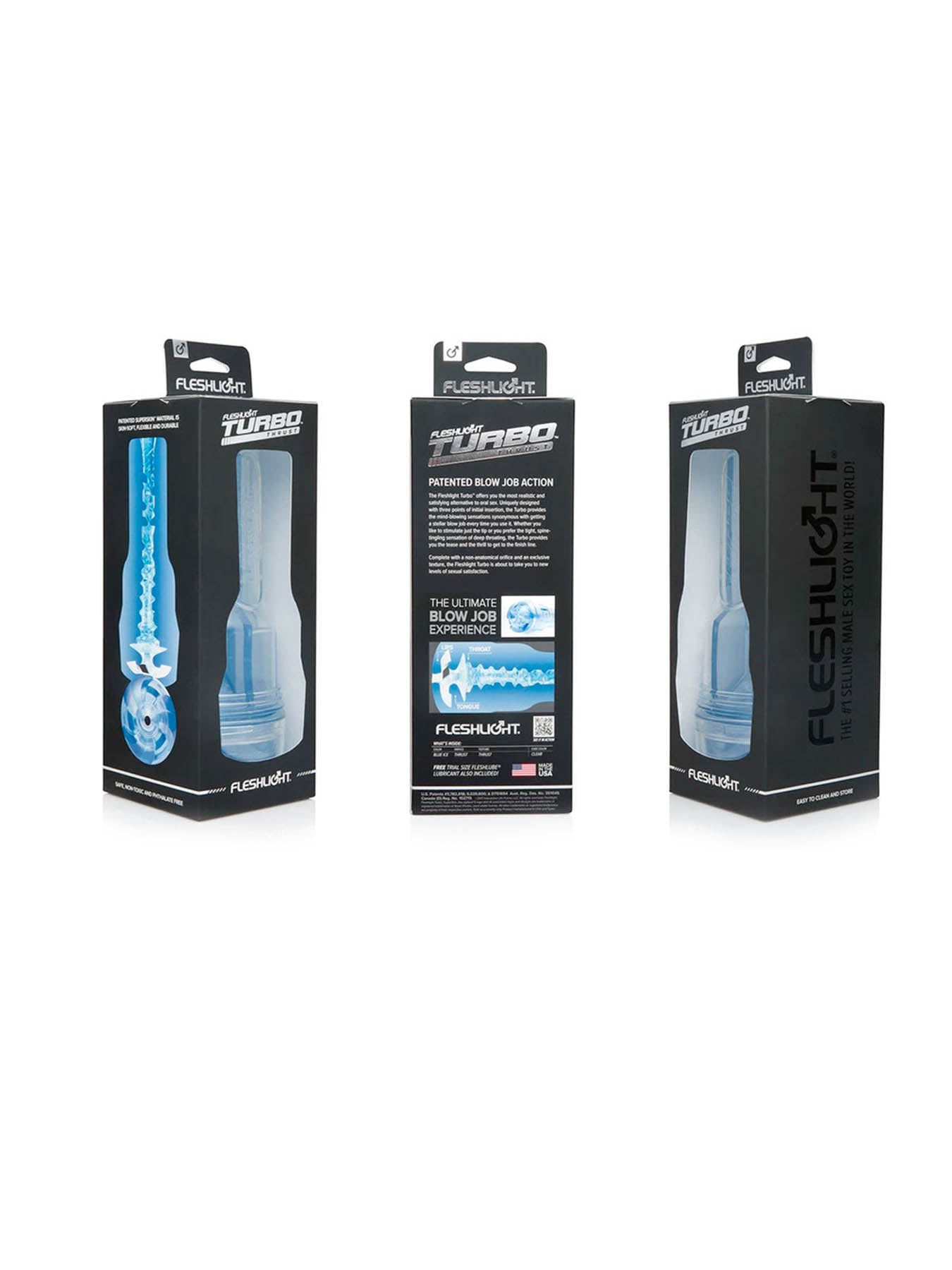 Fleshlight Turbo Thrust Ice Blue oral sex style male masturbator
