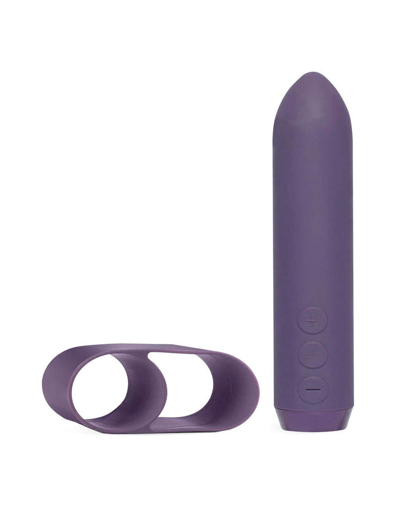 Je Joue Classic Rechargeable Mini Bullet Vibrator with Finger Sleeve - Purple