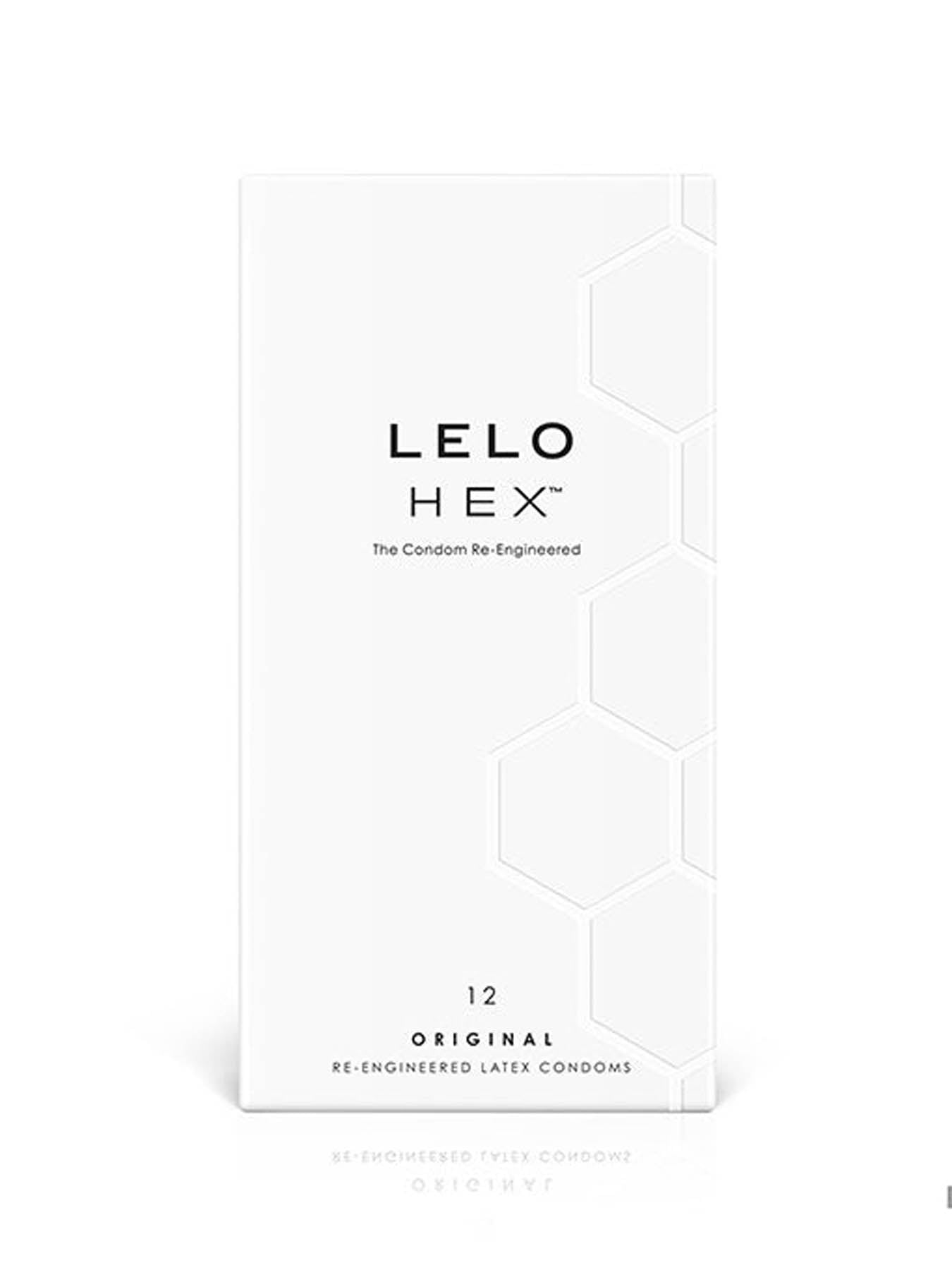 Lelo Hex original condoms with internal hexagonal web for secure fit