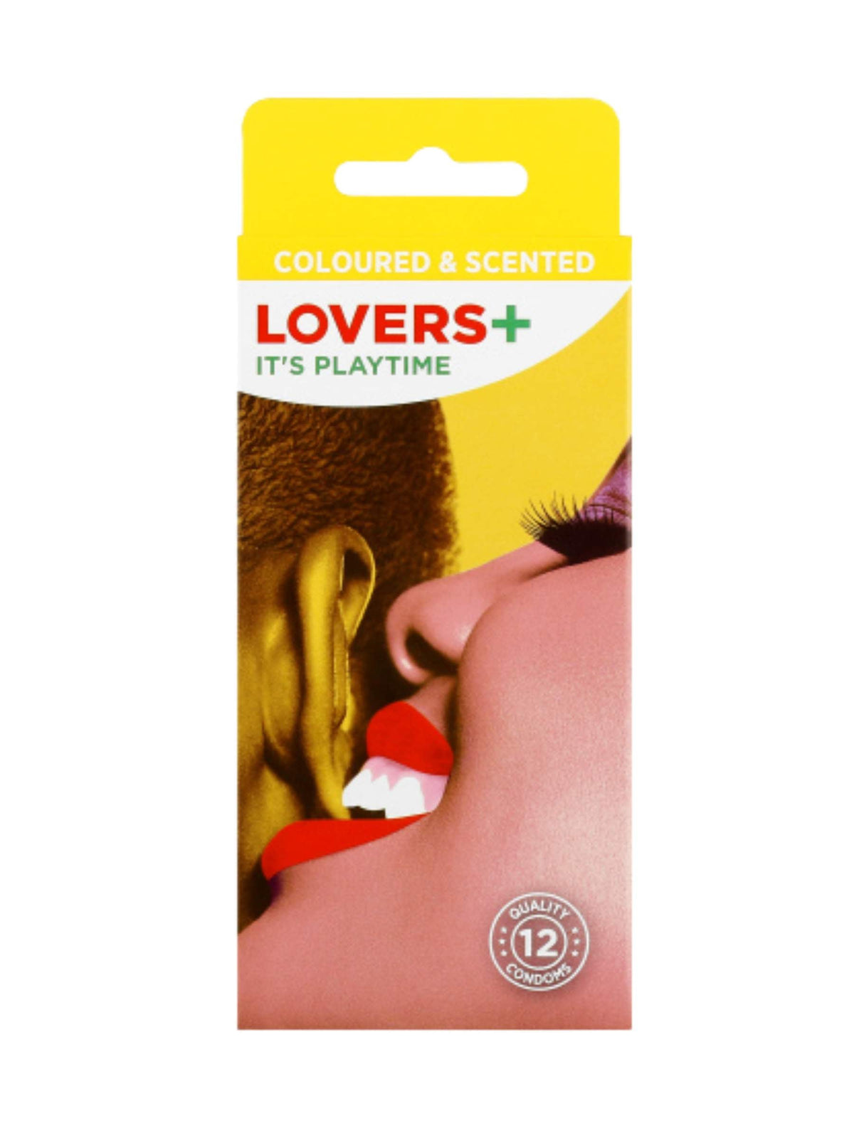 Lovers Plus Male Condoms - Coloured and Scented - 12 Pack