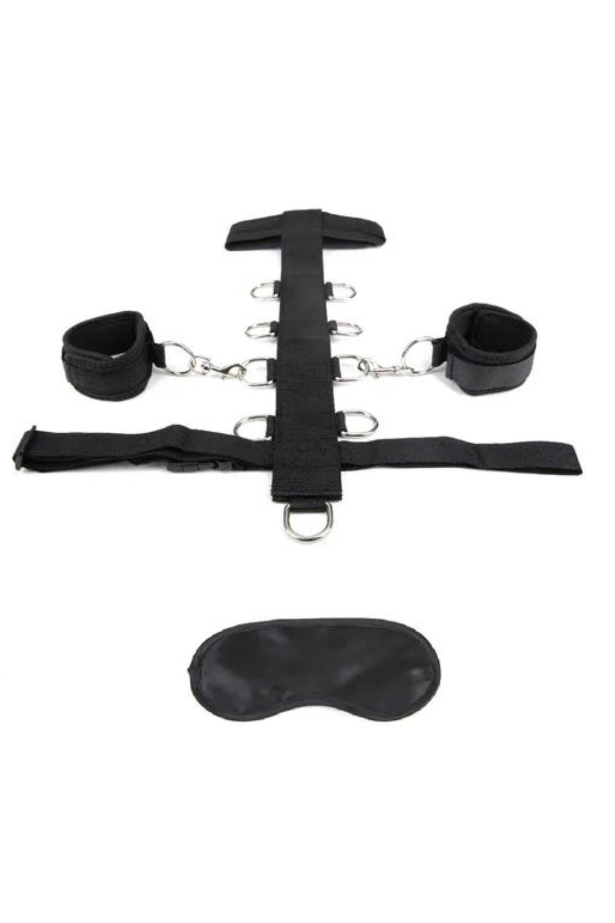 Lux Fetish adjustable neck and wrist restraint set 3 piece for light bondage