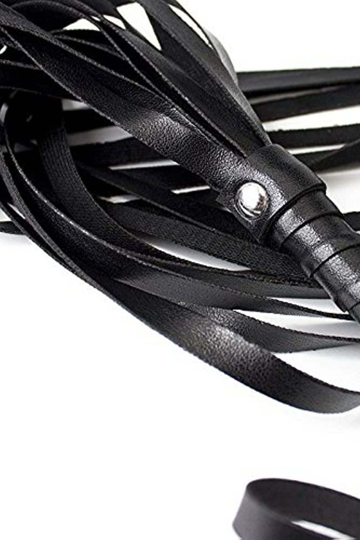 Lux Fetish faux leather flogger for bondage pleasure seekers