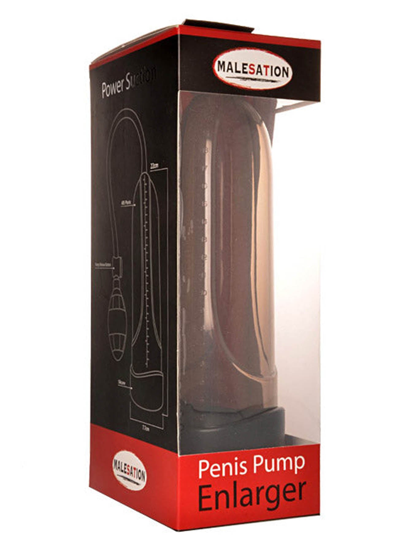 Malesation penis enlargement vacuum pump made from silicone and ABS plastic