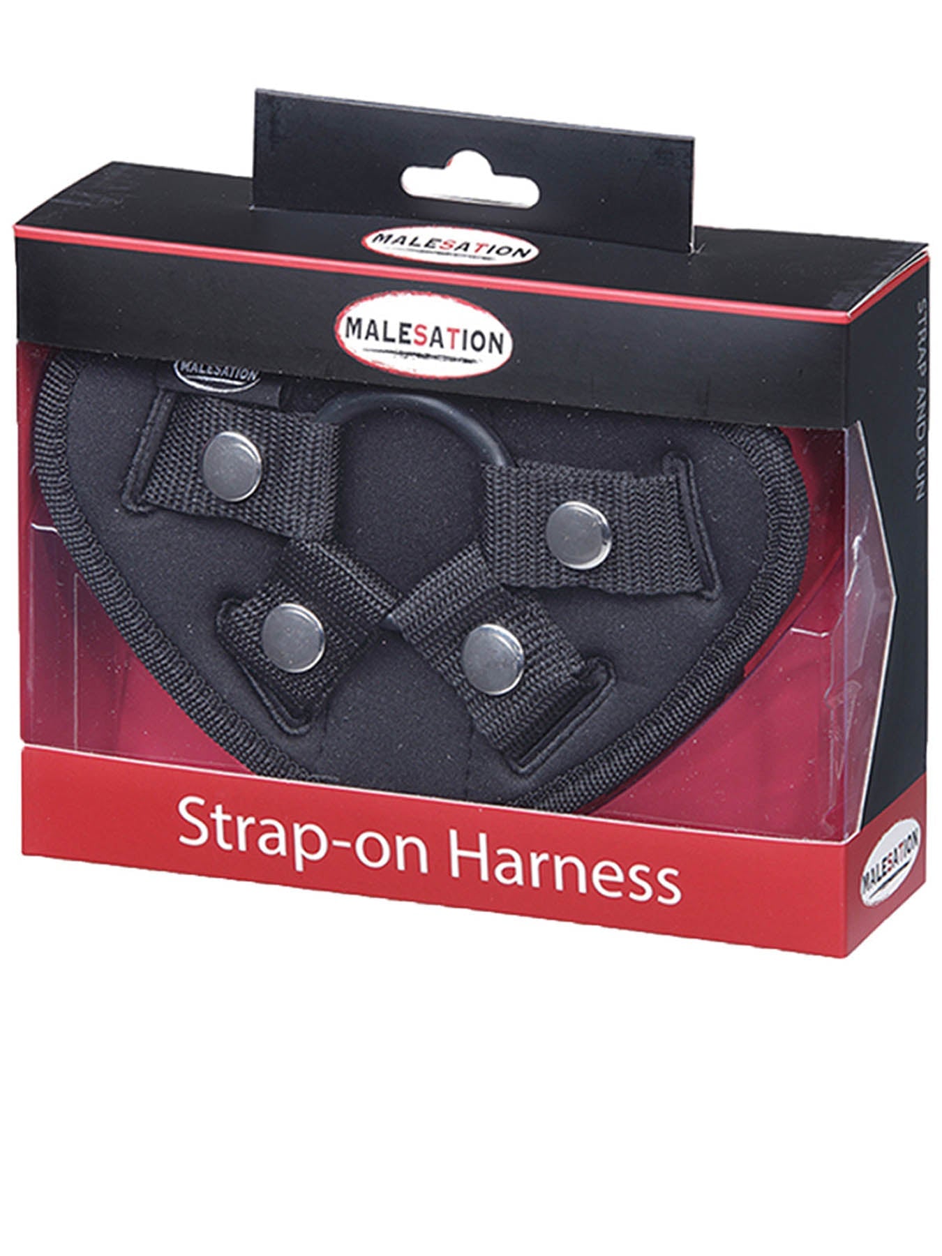 Malesation strap on adjustable harness with neoprene straps for comfort