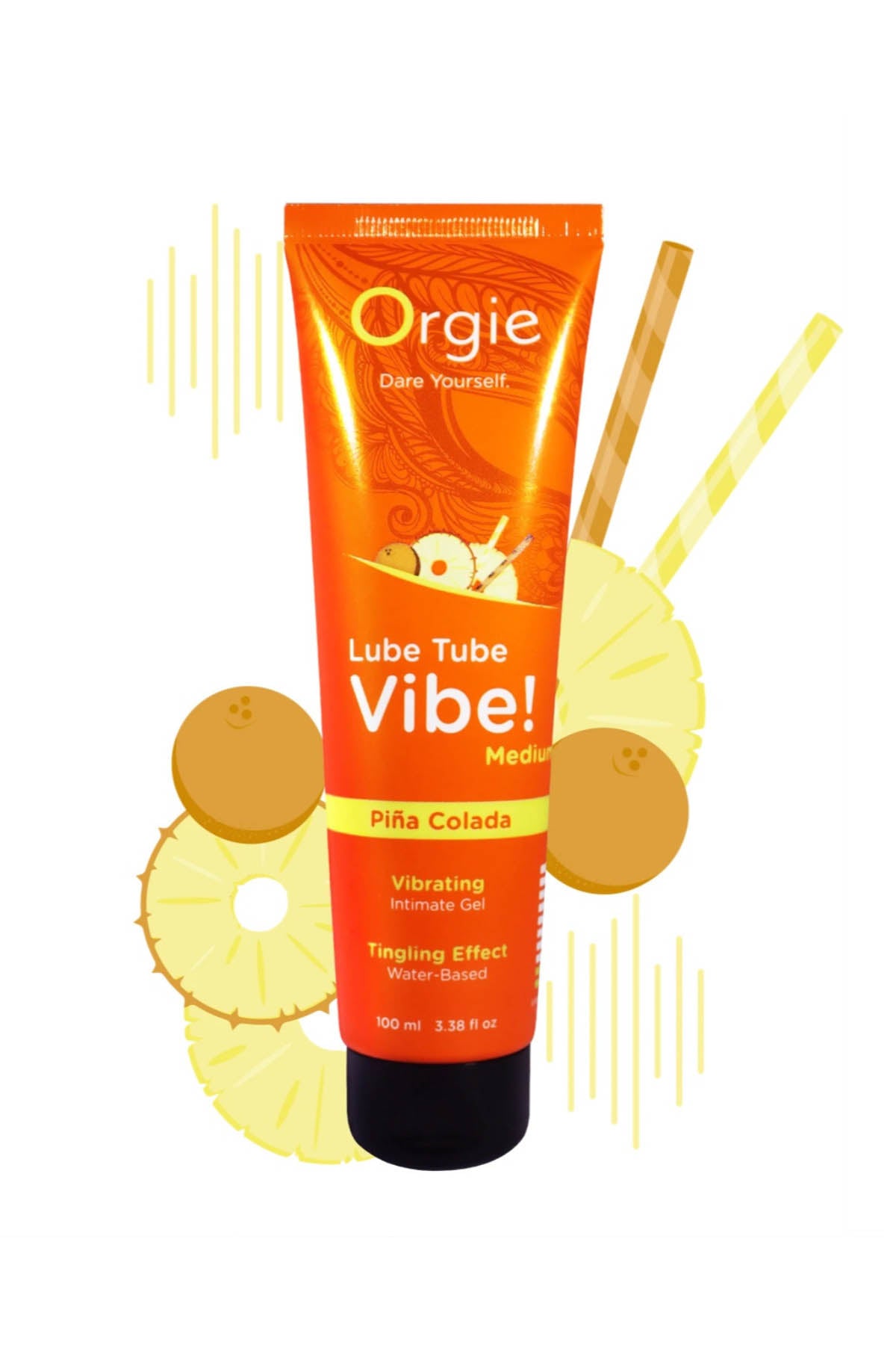 Orgie Lube Tube Vibe! - Medium - Pina Colada 100 ml 