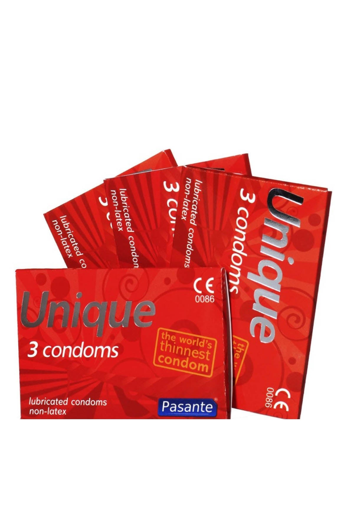 Pasante Unique Latex-Free Condoms - 3 Pack
