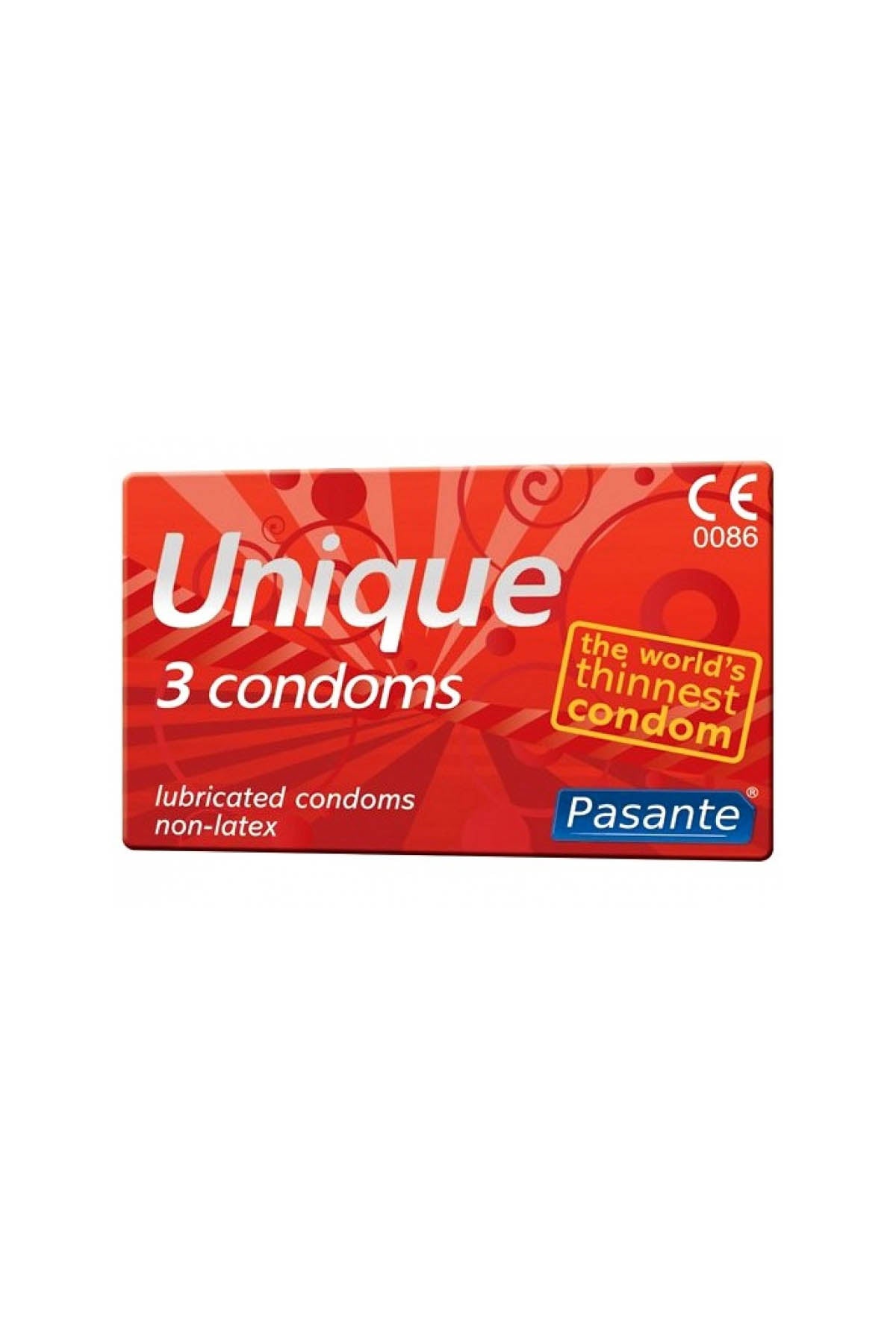 Pasante Unique Latex-Free Condoms - 3 Pack