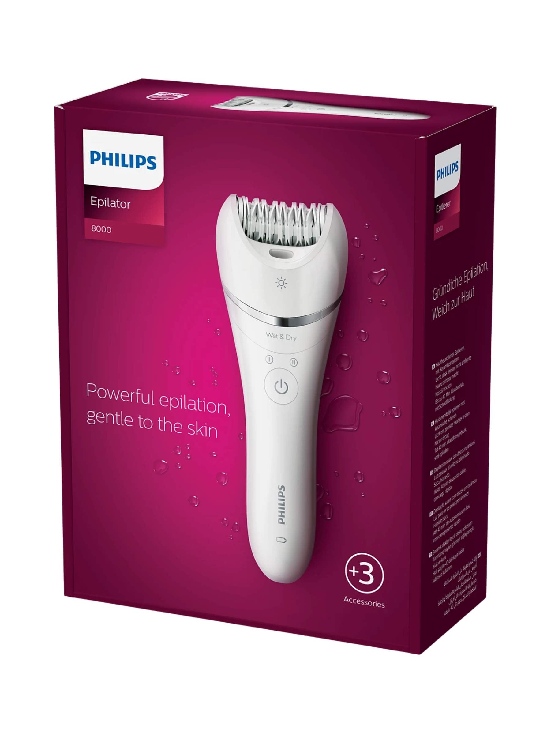 Philips 8000 Series Wet & Dry Epilator - BRE700/00
