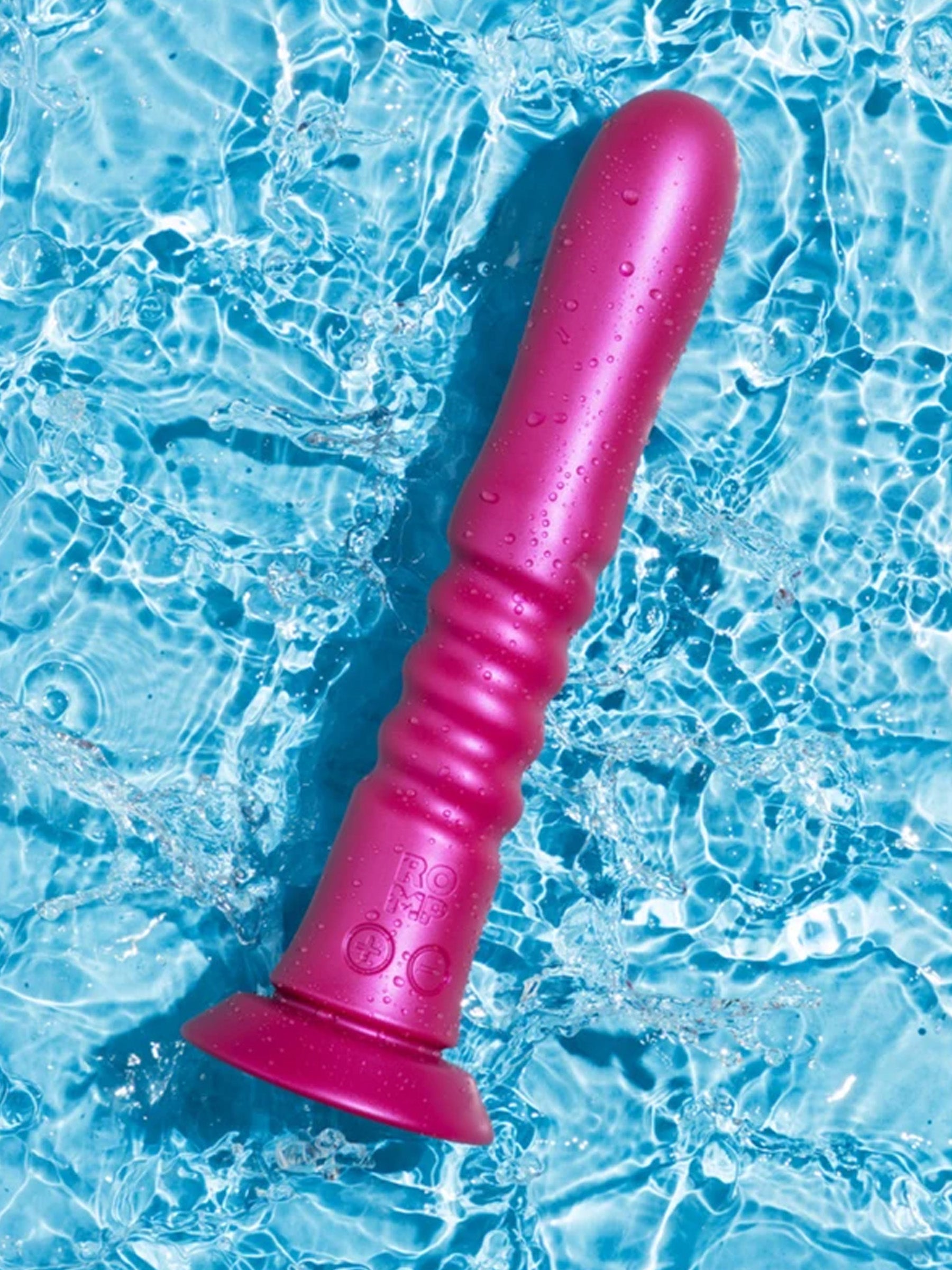 Romp Jiggle - Thrusting & Vibrating Suction Cup Dildo - Pink