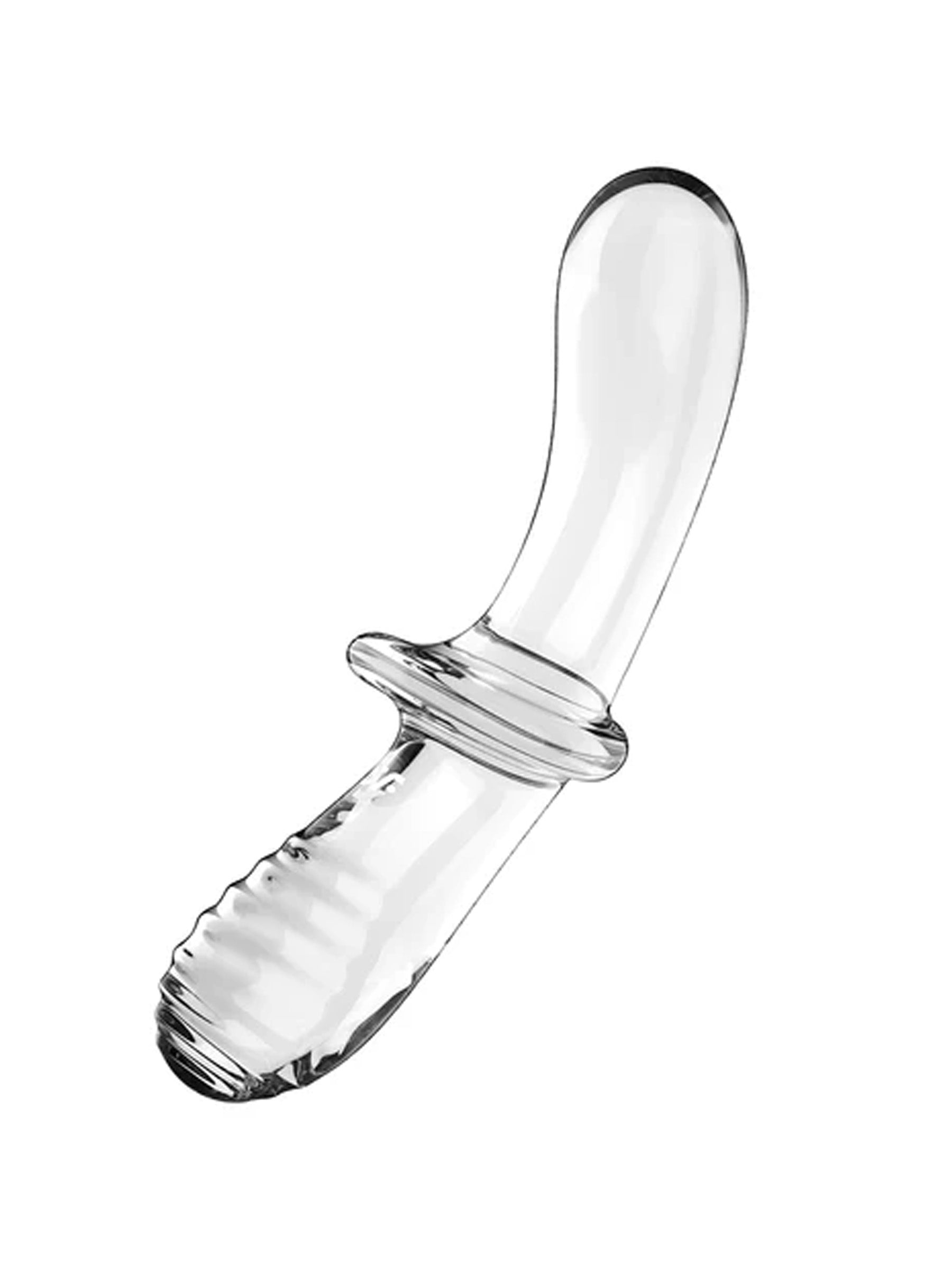 satisfyer double ended crystal glass dildo transparent