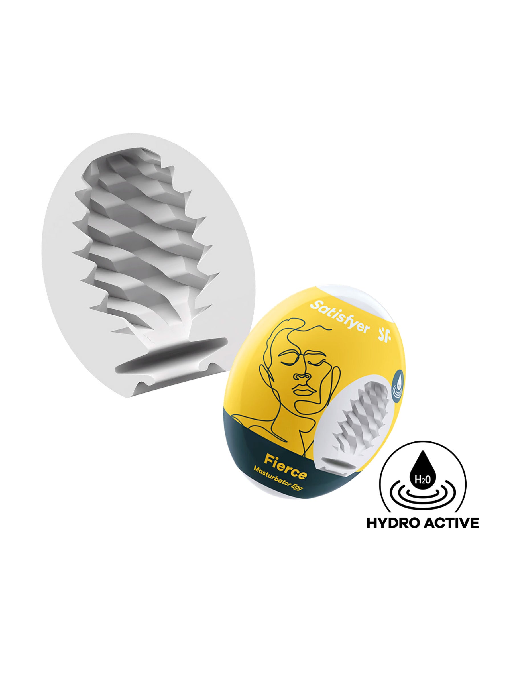 Satisfyer Egg Single Fierce - Male Masturbator Textured Penis Sleeve