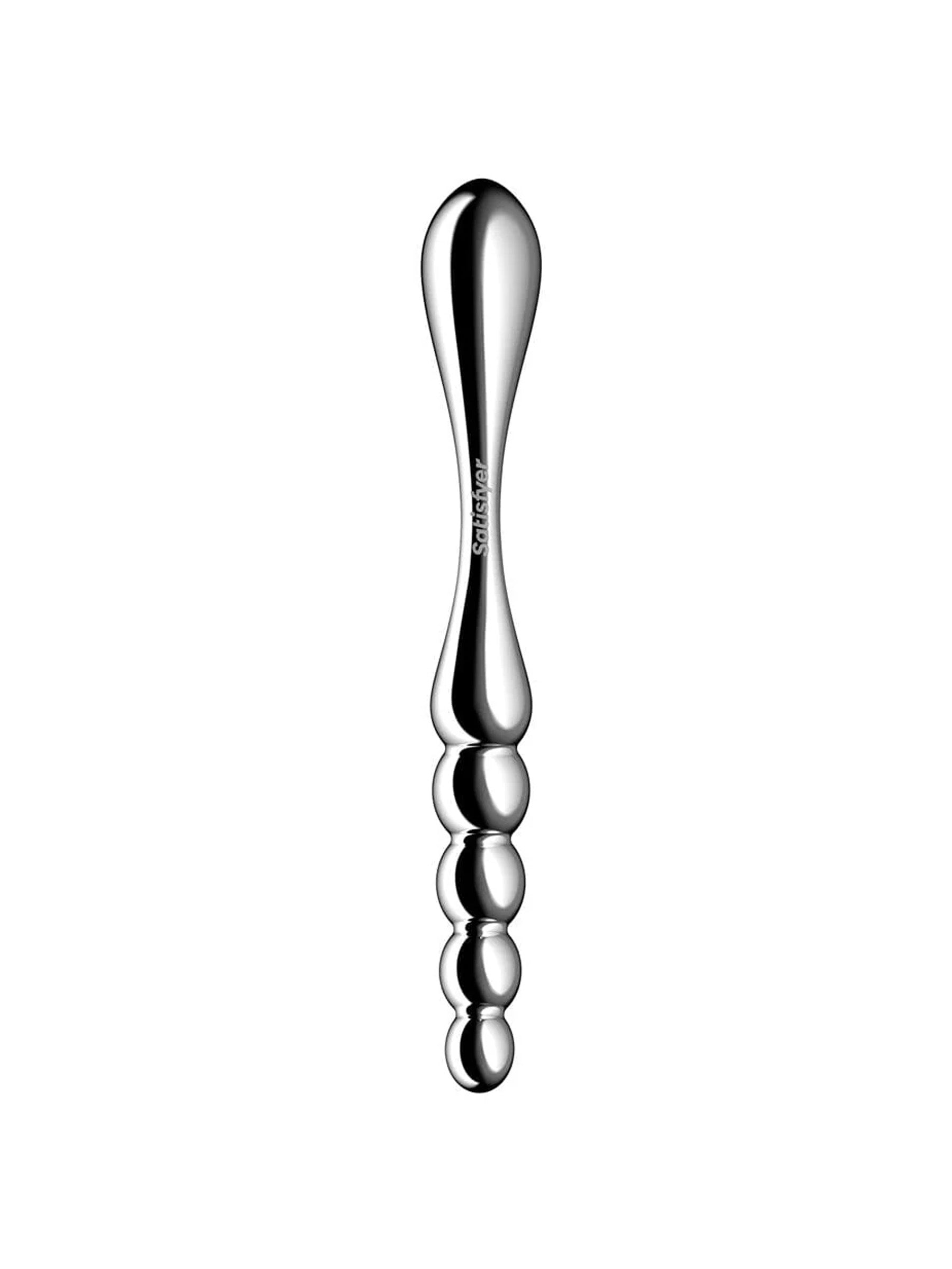 Star Force 1 Textured Stainless Steel Dual-Sided Dildo