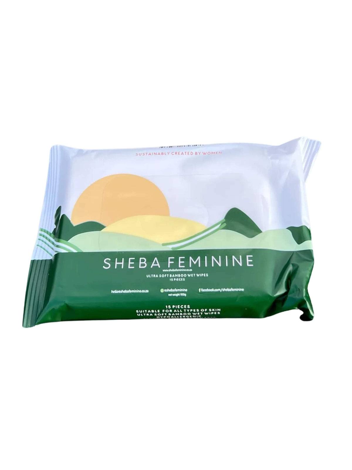 Sheba Feminine Intimate Bamboo Wipes 15