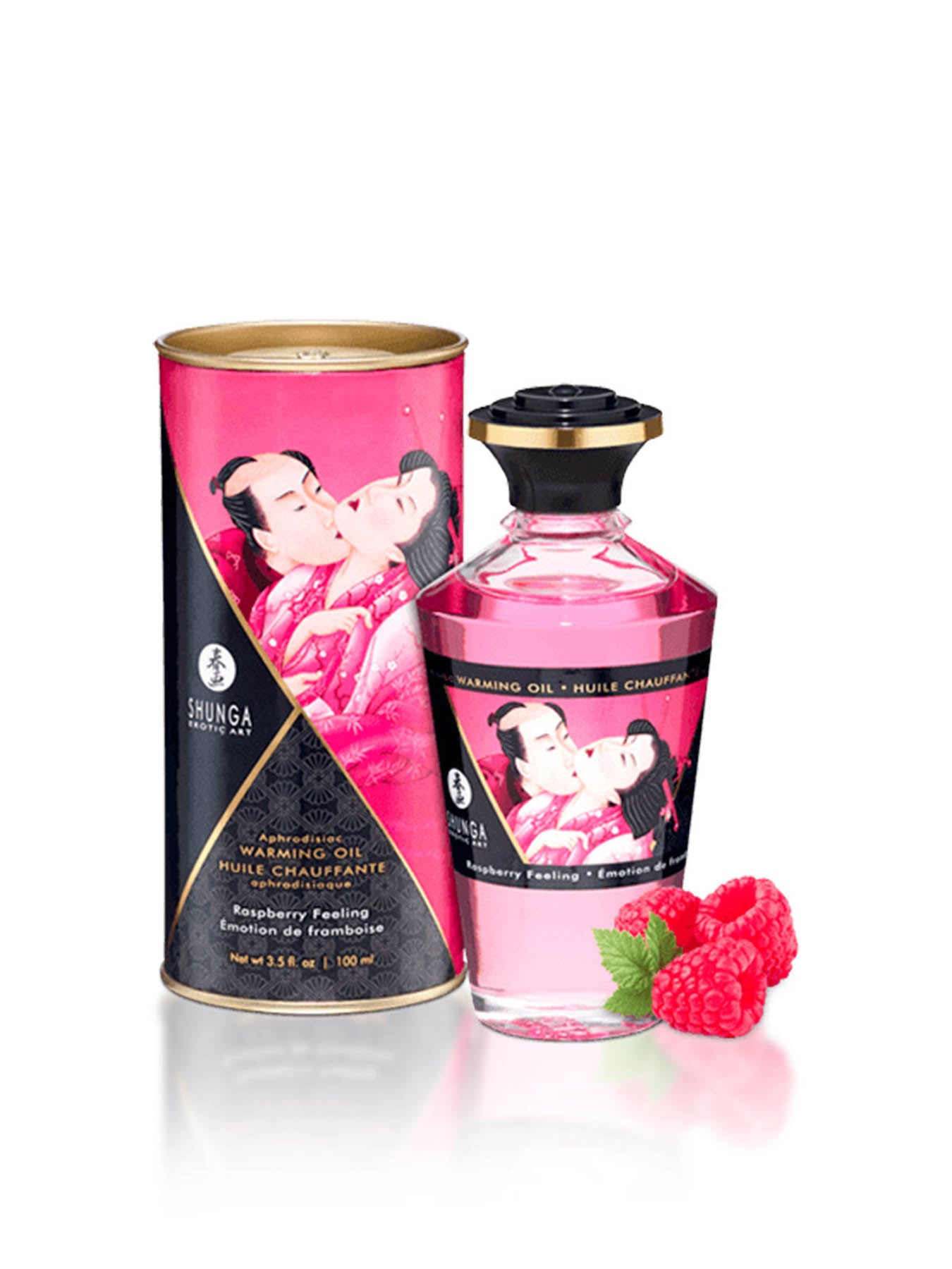 Shunga aphrodisiac warming massage oil for sensual touch without greasy residue