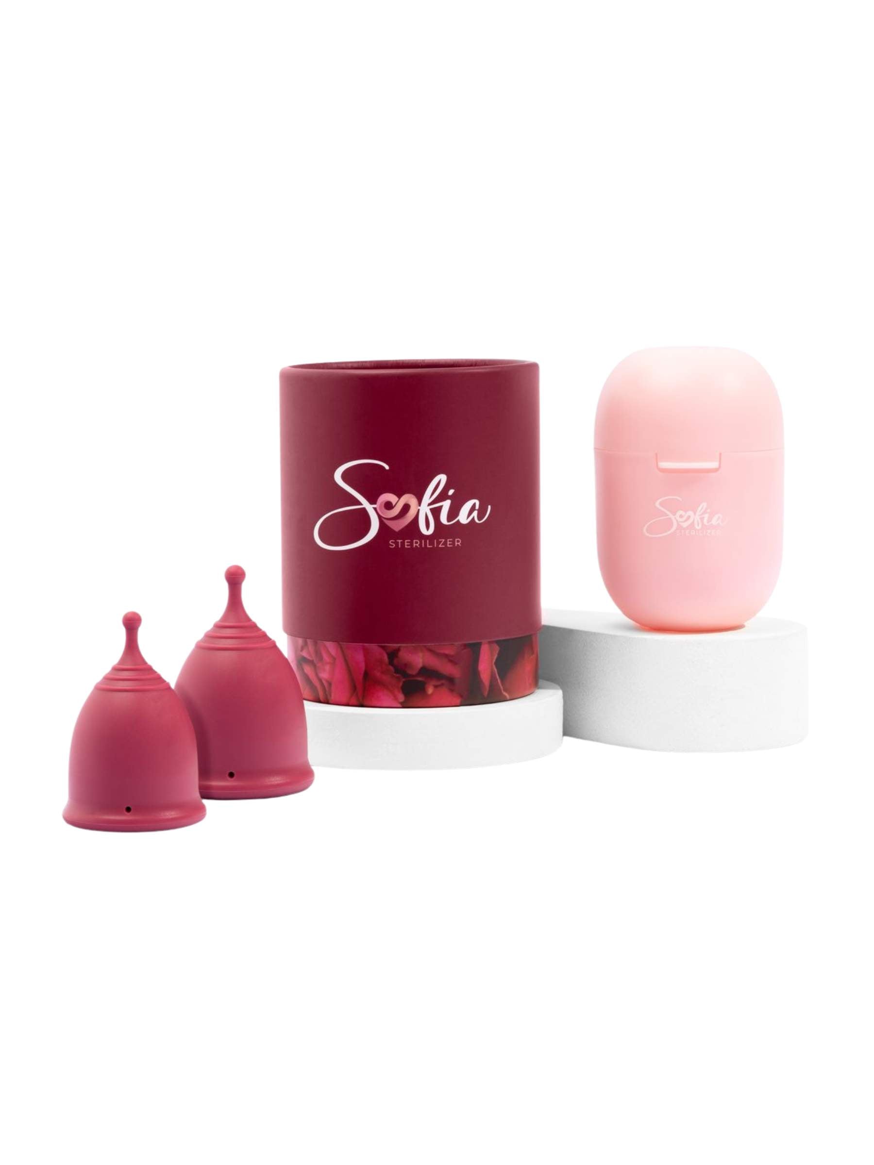 Sofia Menstrual Cup & Sterilizer Sister Double Box Bundle