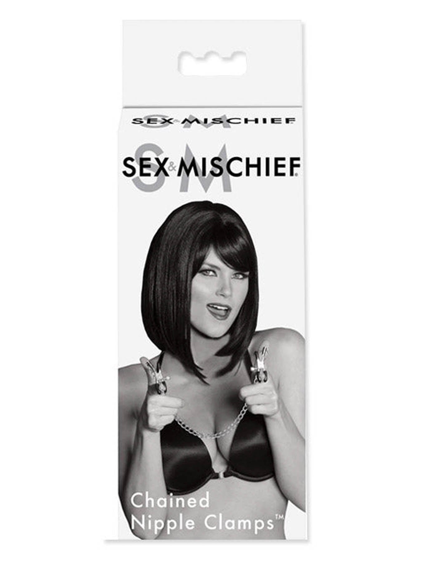 Sportsheets chained nipple clamps metal clamps with connecting chain