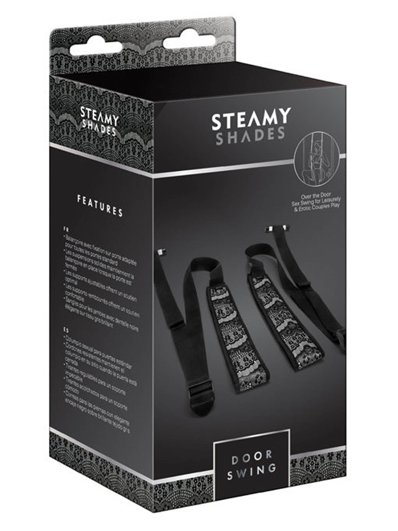 Steamy Shades door swing for secure elevated sex positions