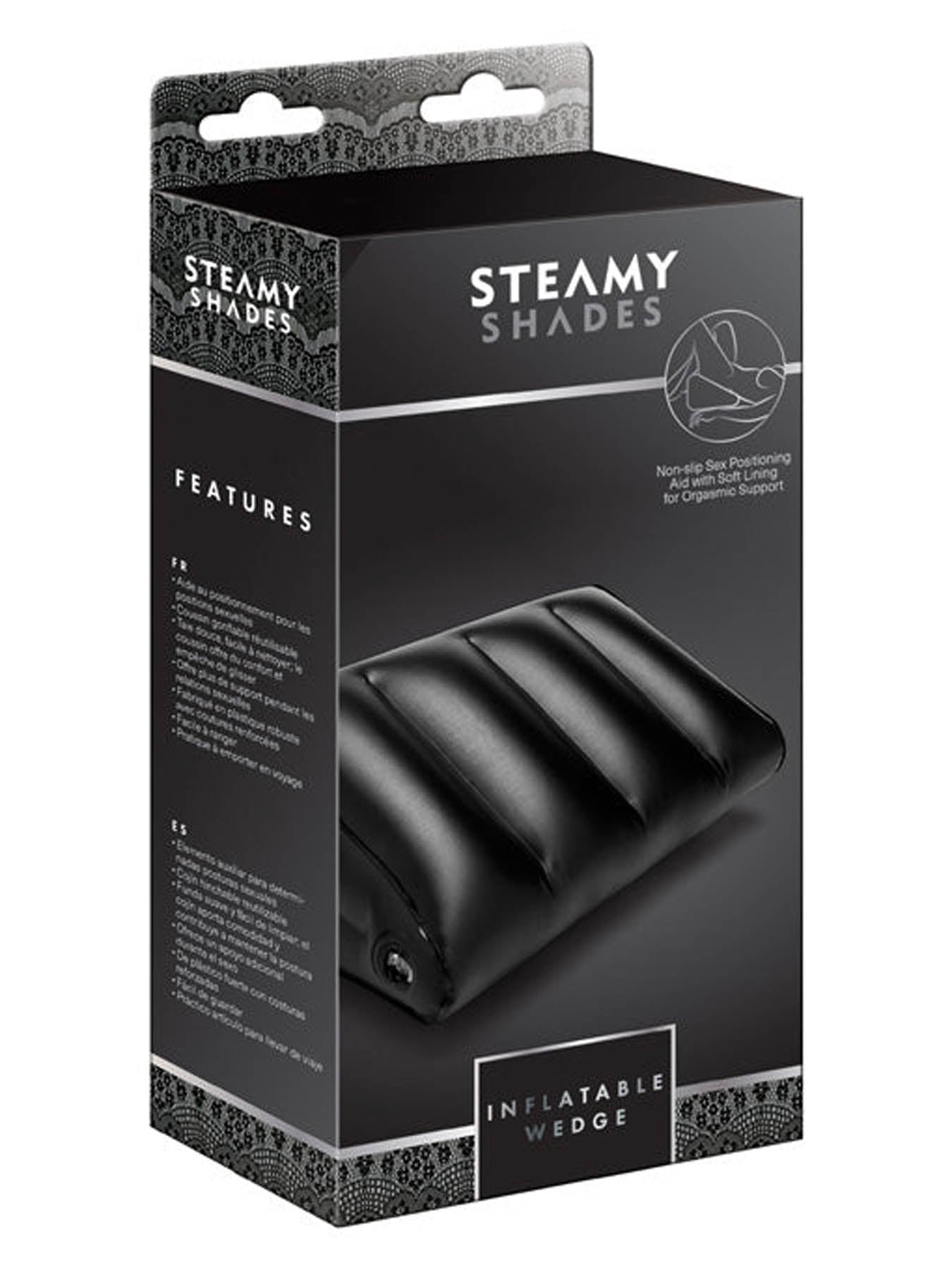 Steamy Shades inflatable wedge pillow for adventurous sex positions