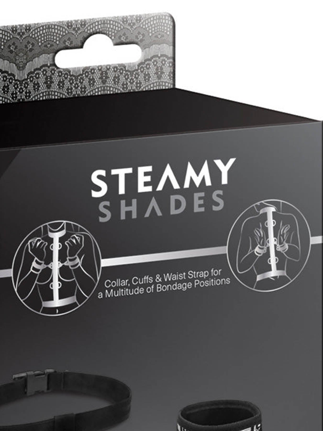 Steamy Shades neck and wrist restraints set for bondage roleplay