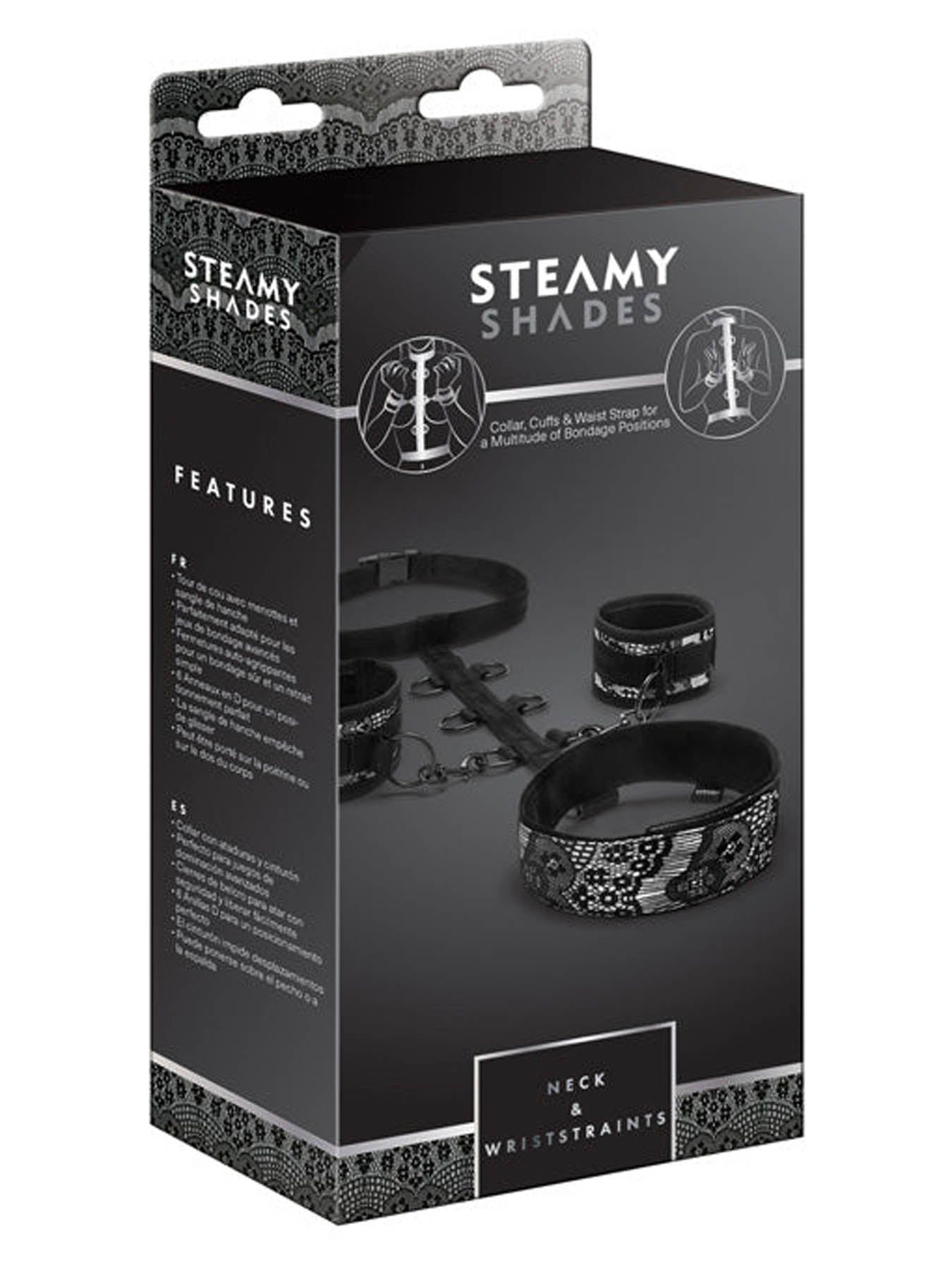 Steamy Shades neck and wrist restraints set for bondage roleplay