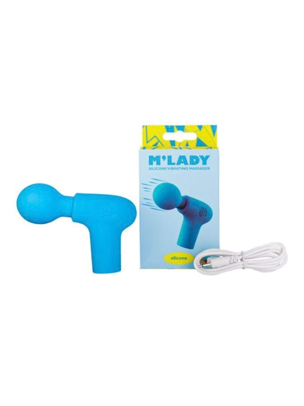 Swan M'Lady Silicone Vibrating Massager - Blue - Rechargeable