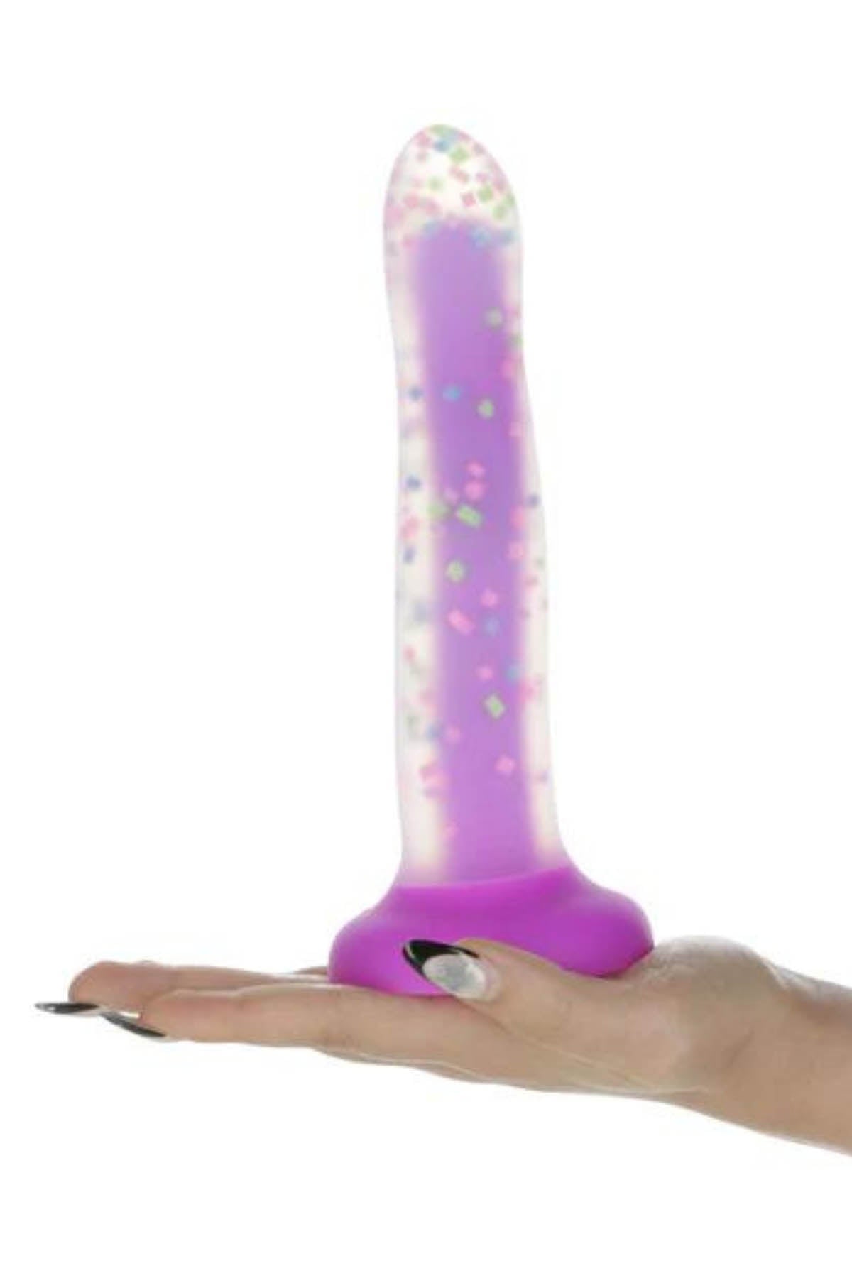 Swan Rave Confetti Glow-In-The-Dark Dildo