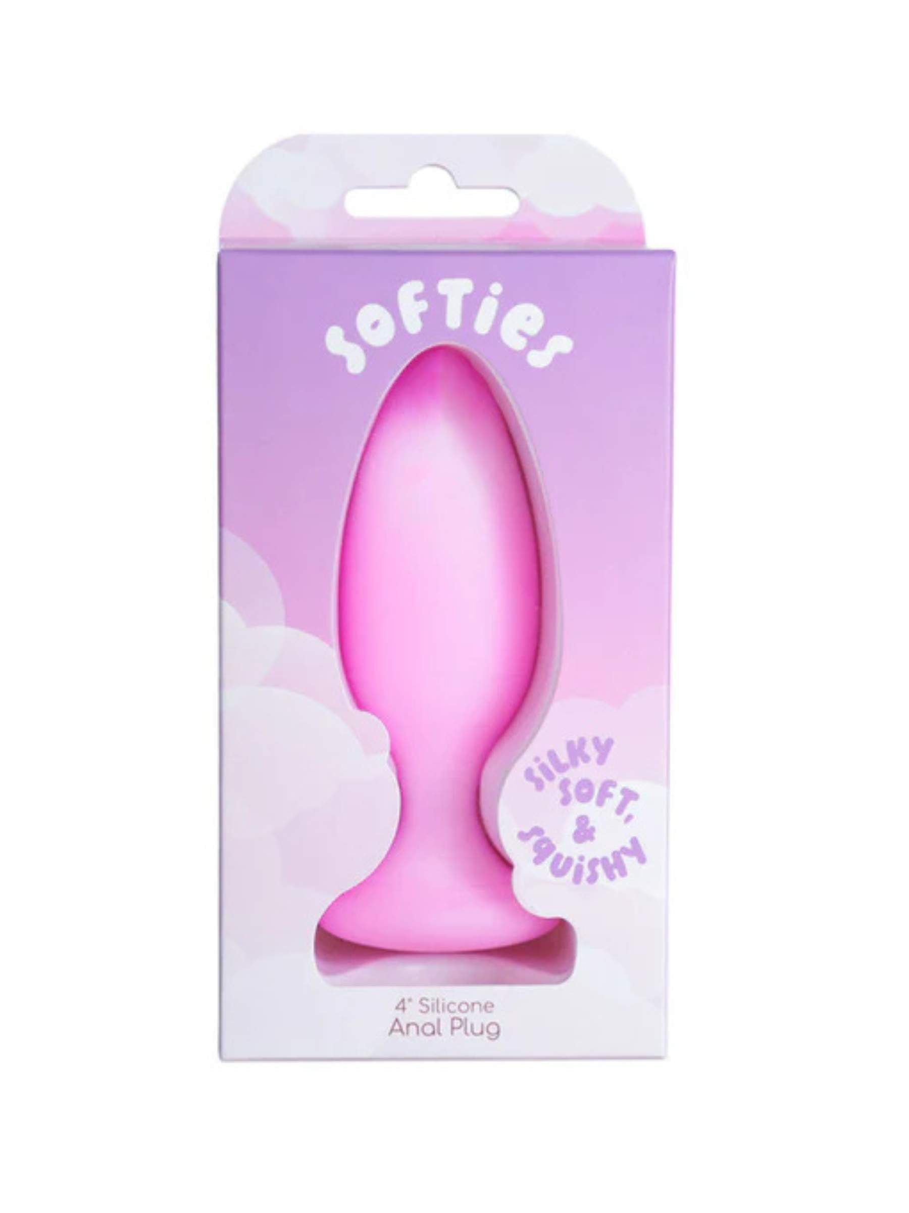 Swan Softies 4inch Dual Layer Silicone Anal Plug - Pink