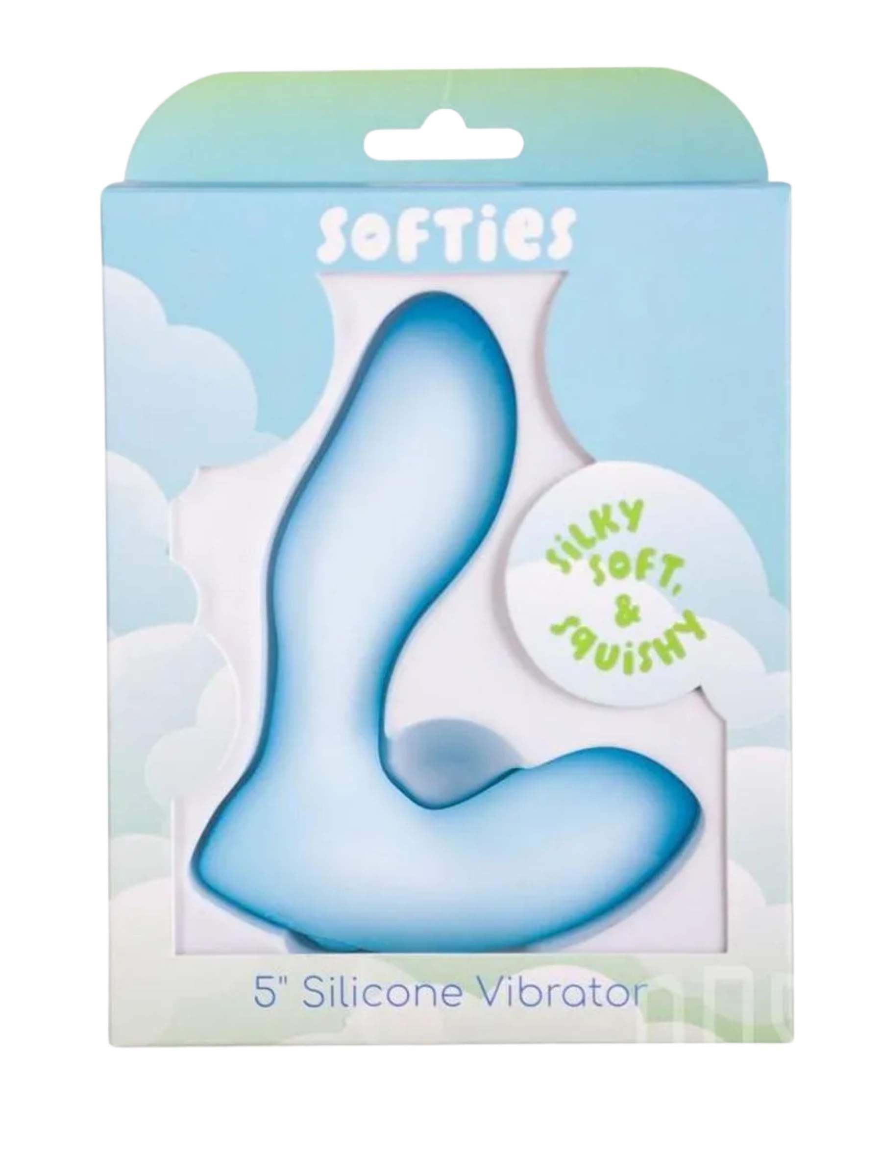 Swan Softies Silicone Vibrator 5 inch - Blue