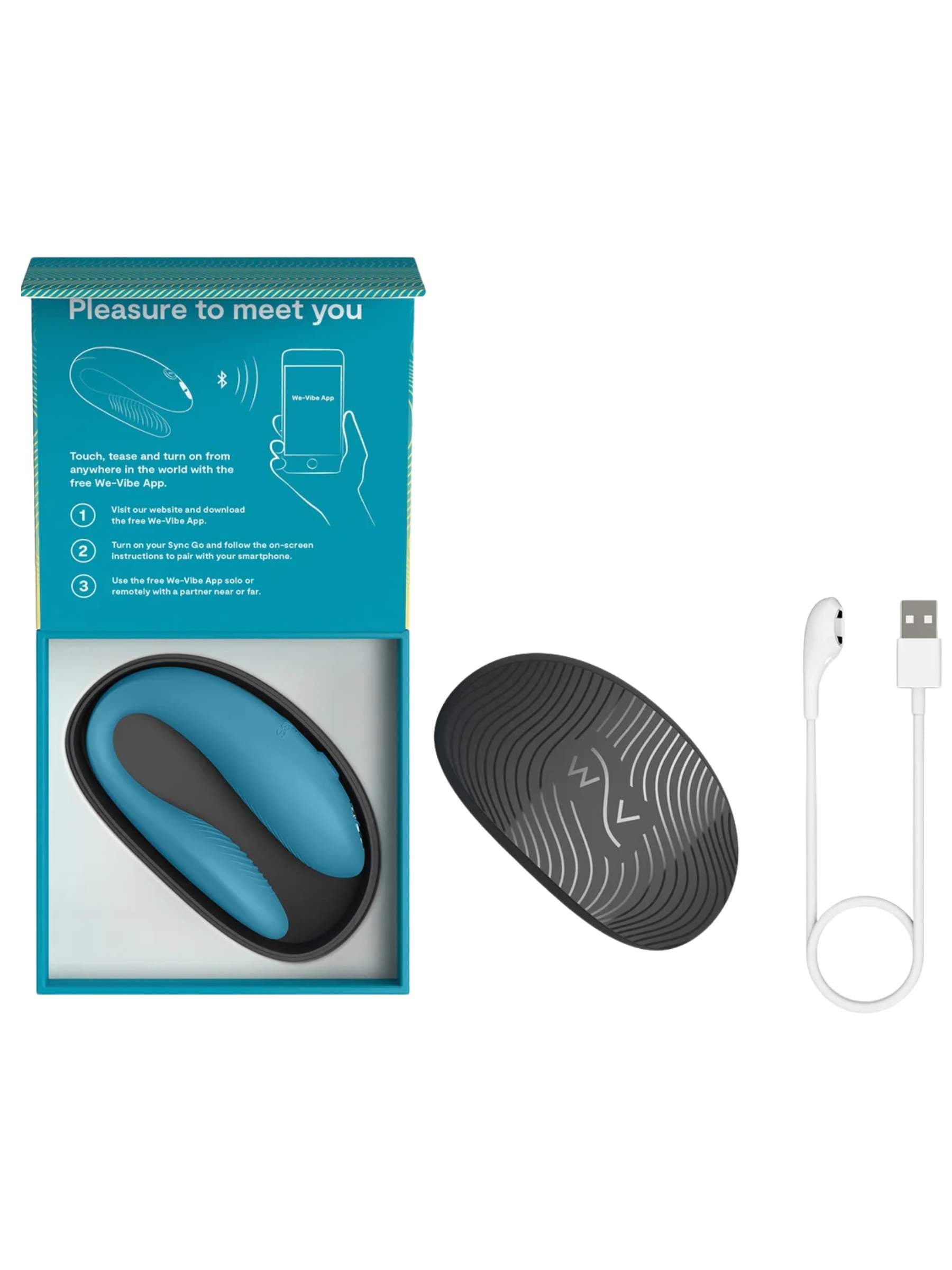 We-Vibe Sync Go - Turquoise - C-Shape Panty Vibrator