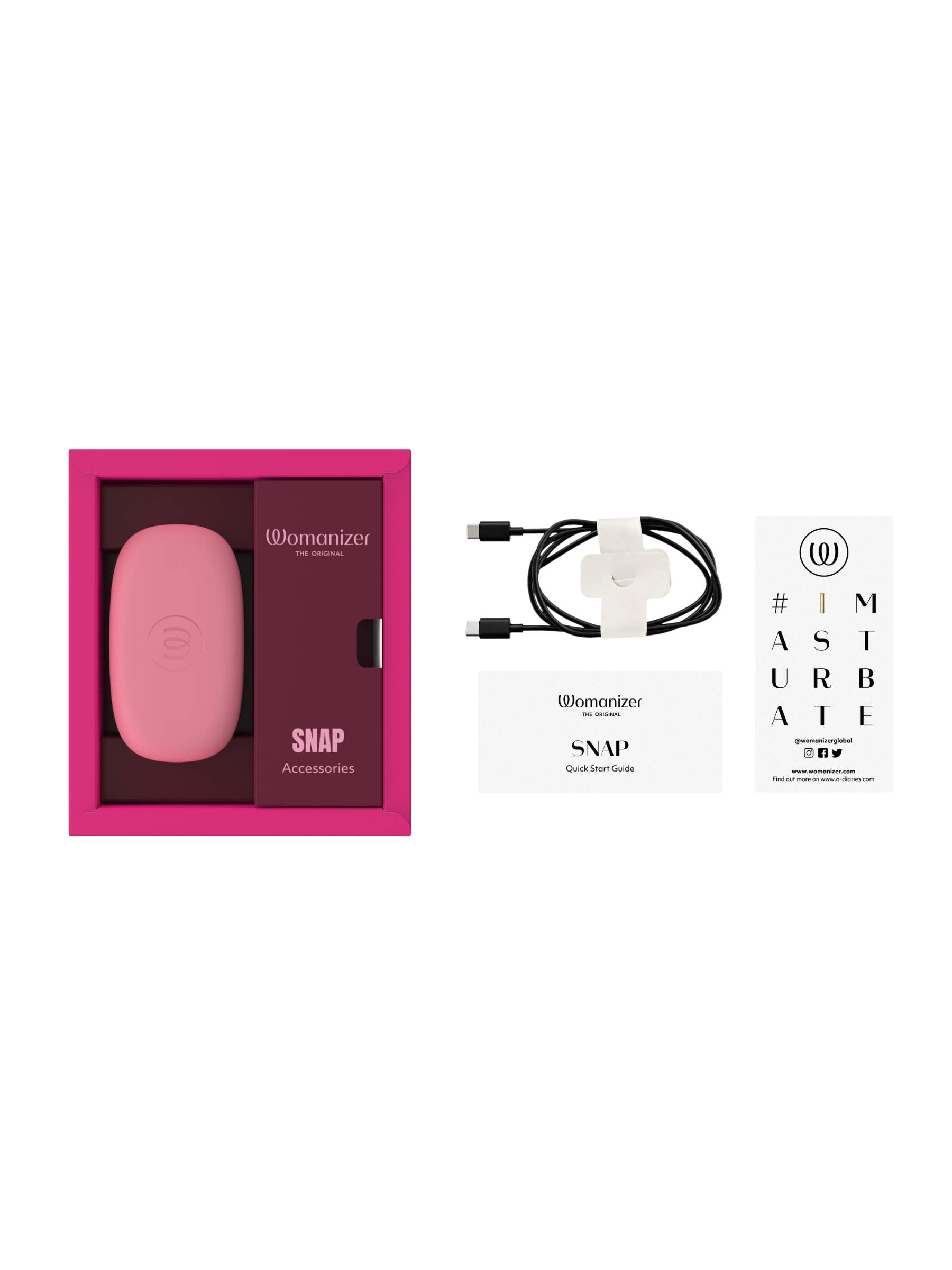 Womanizer Snap Clitoral Stimulator - Crushed Berry