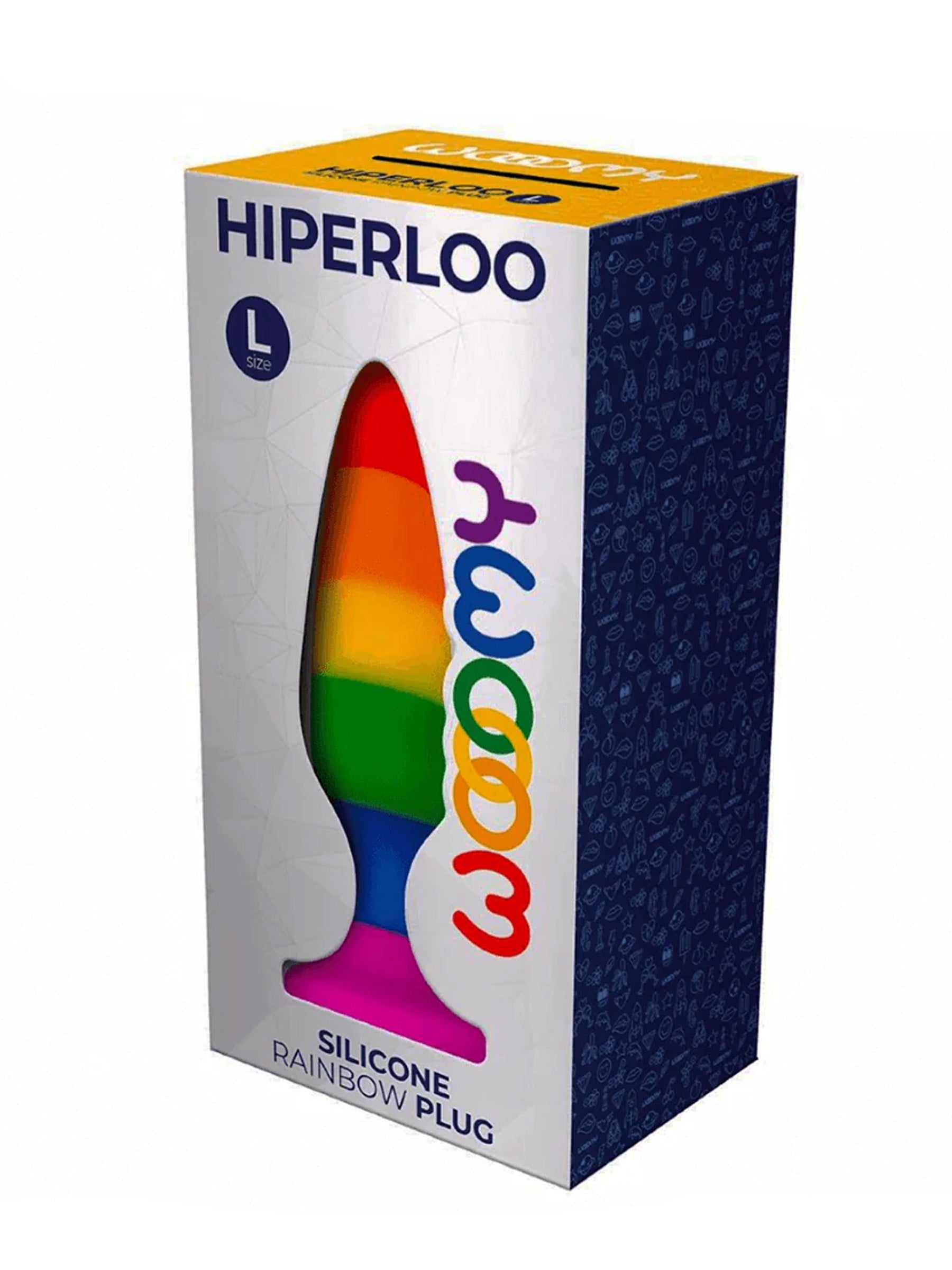 Wooomy Hiperloo Silicone  Rainbow Anal Plug Large