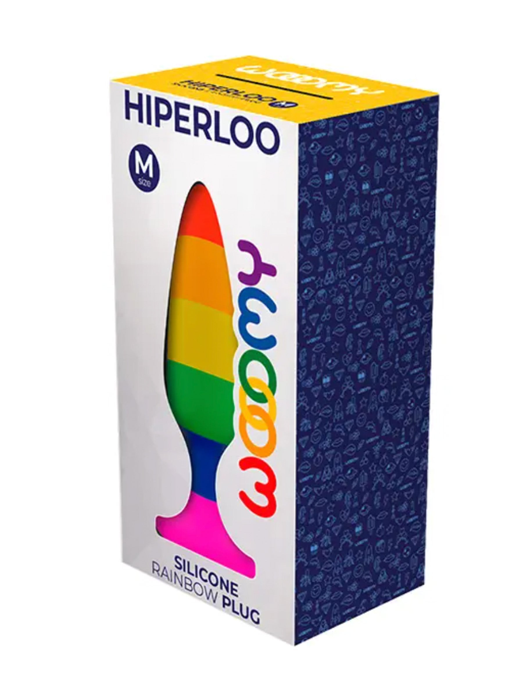 Wooomy Hiperloo Silicone Medium  Rainbow Anal Plug
